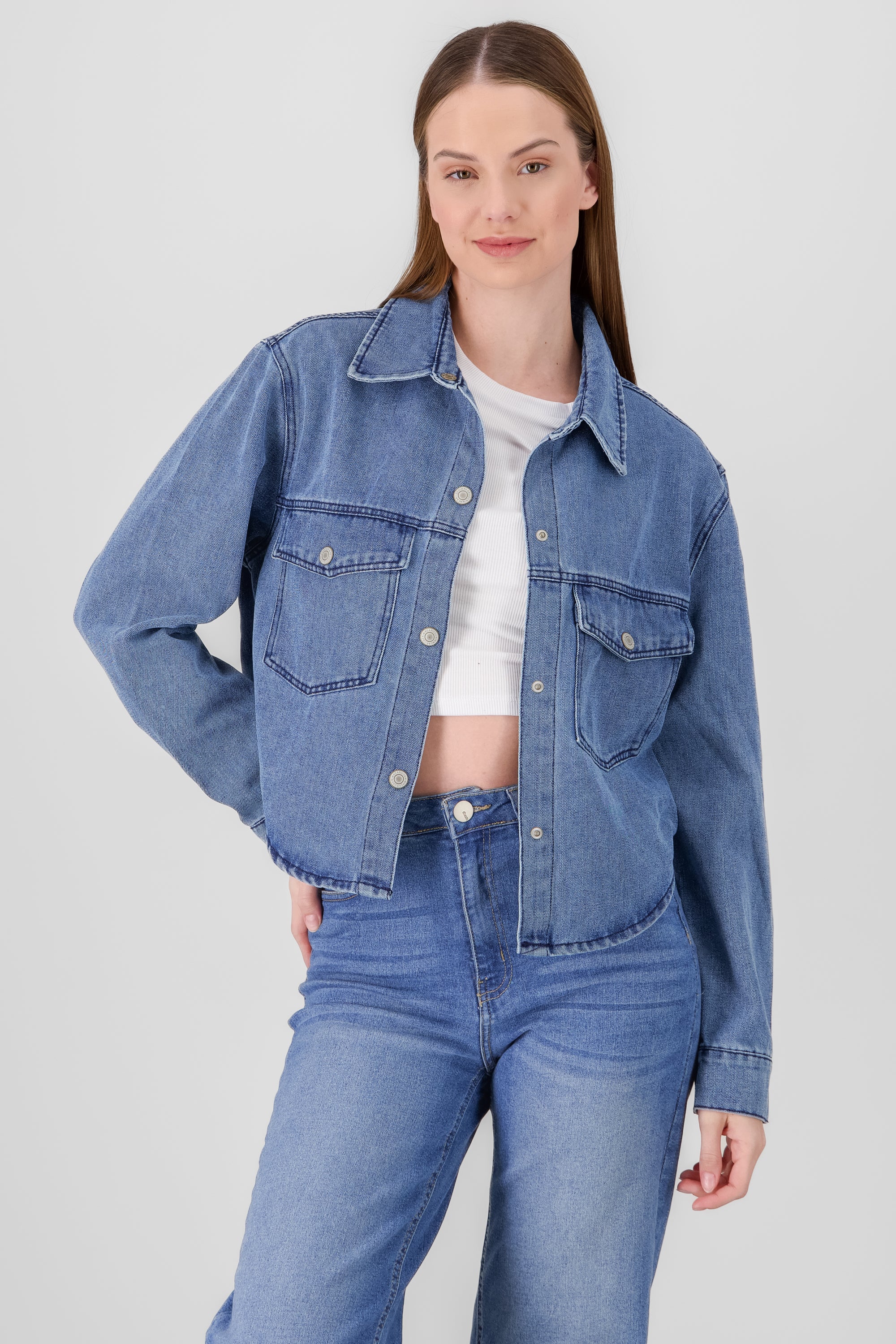 Chamarra crop oversize MEDIUM WASH