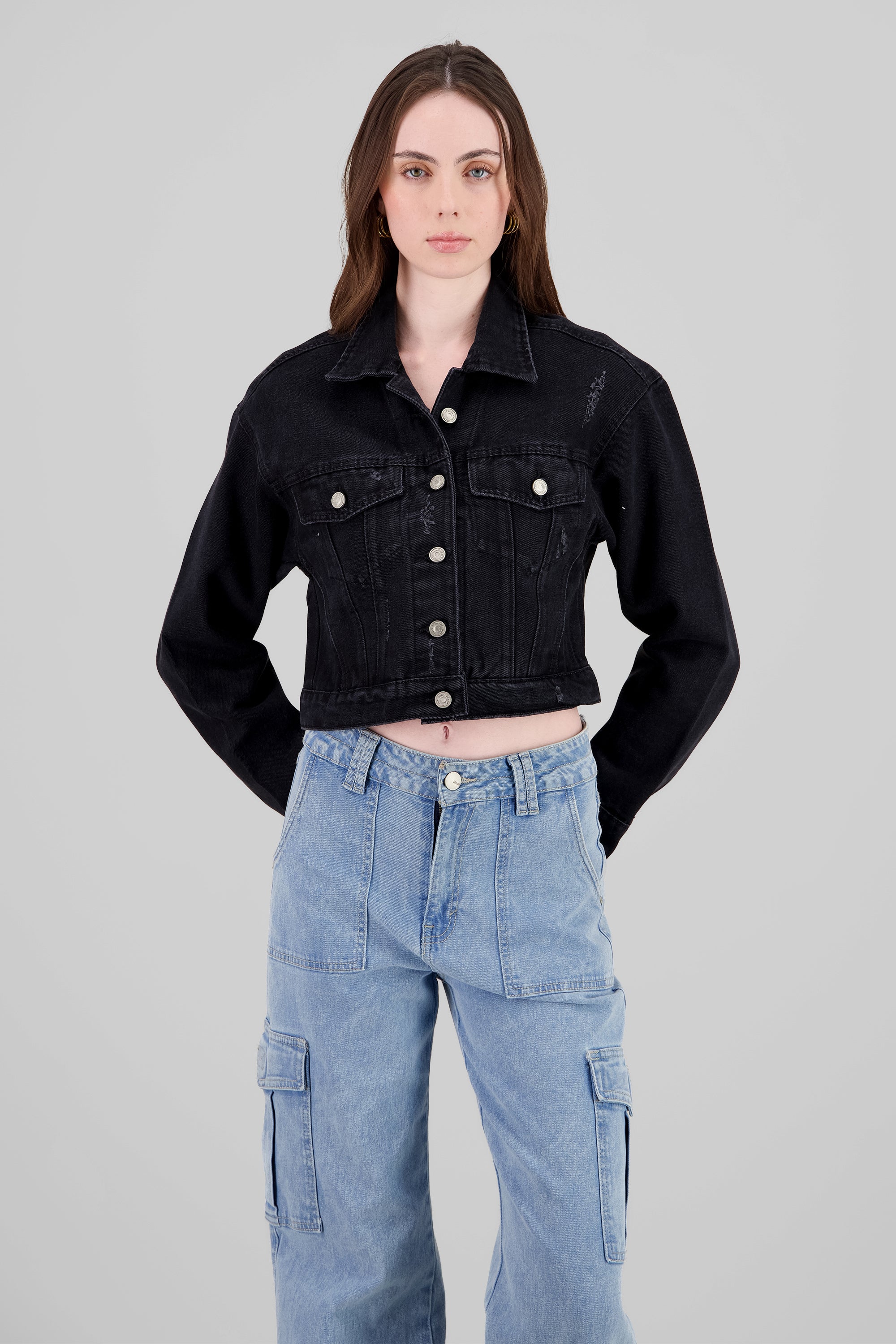 Trucker jacket oversize NEGRO