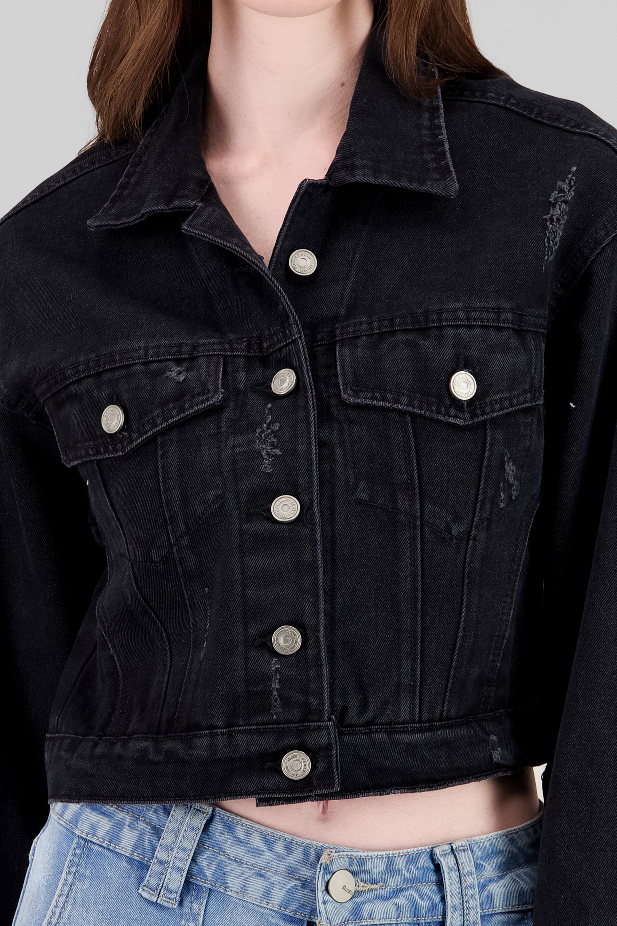 Trucker jacket oversize NEGRO