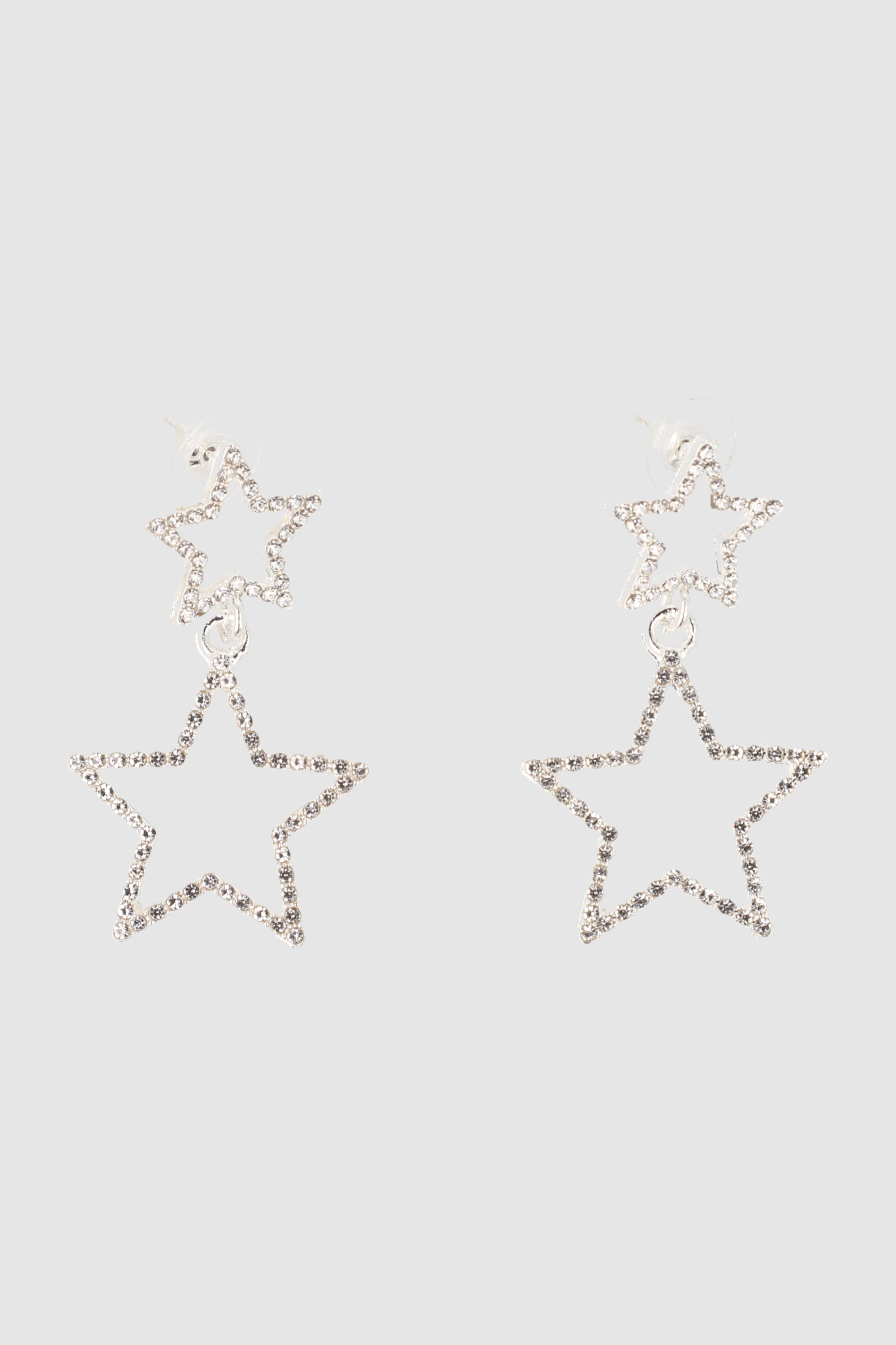 Aretes estrellas brillos PLATA