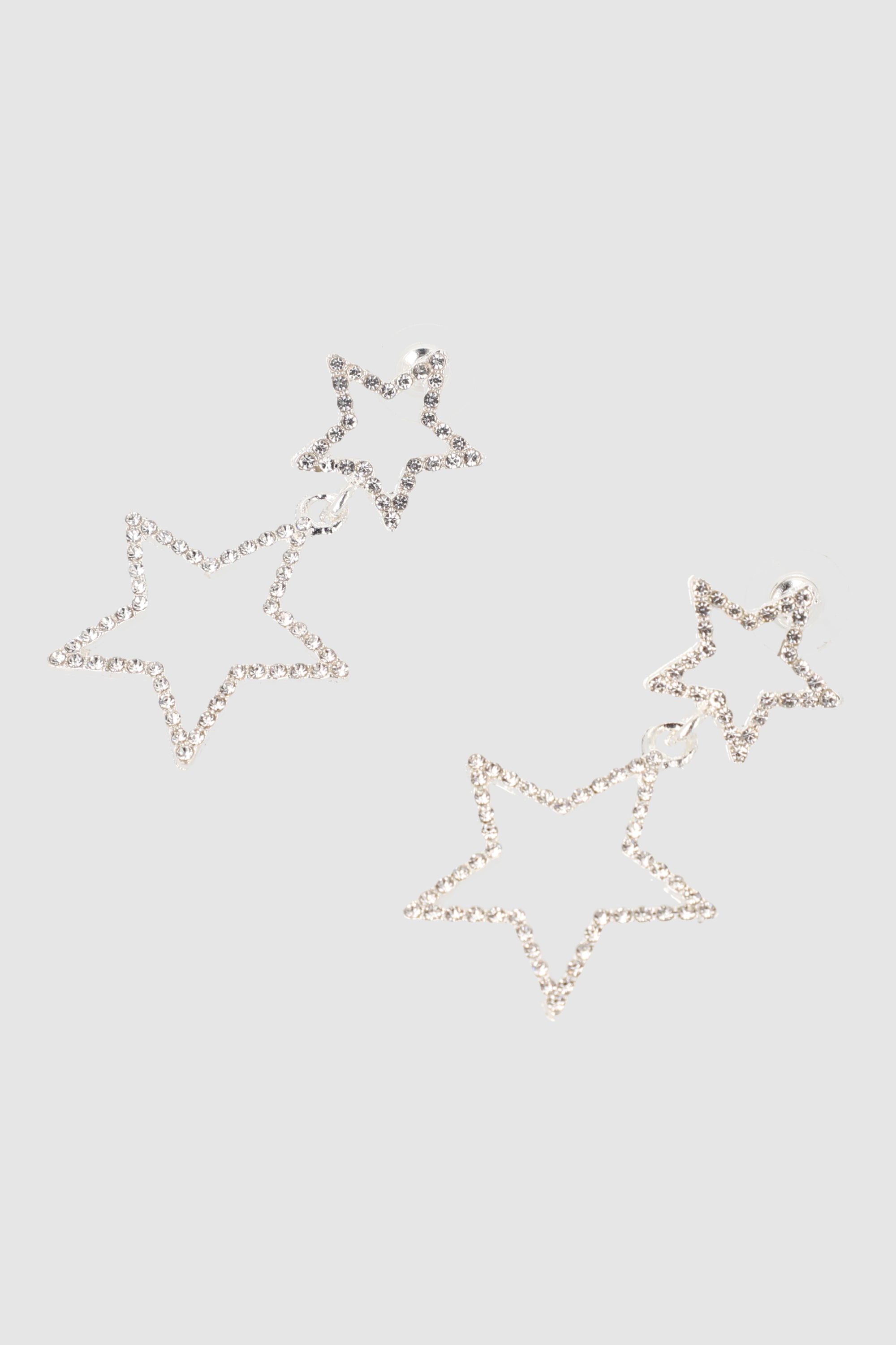 Aretes estrellas brillos PLATA