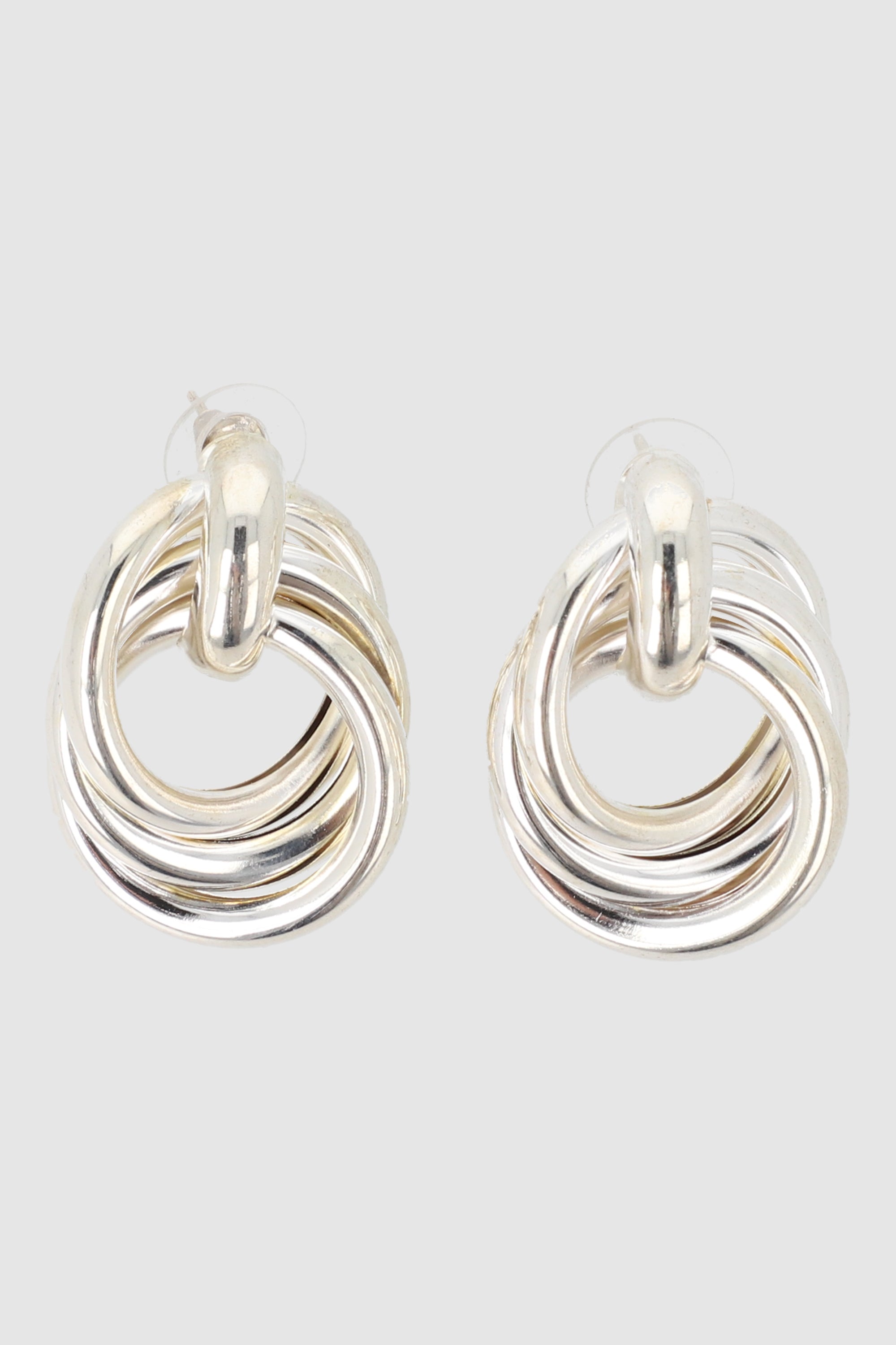 Aretes circulo metal PLATA