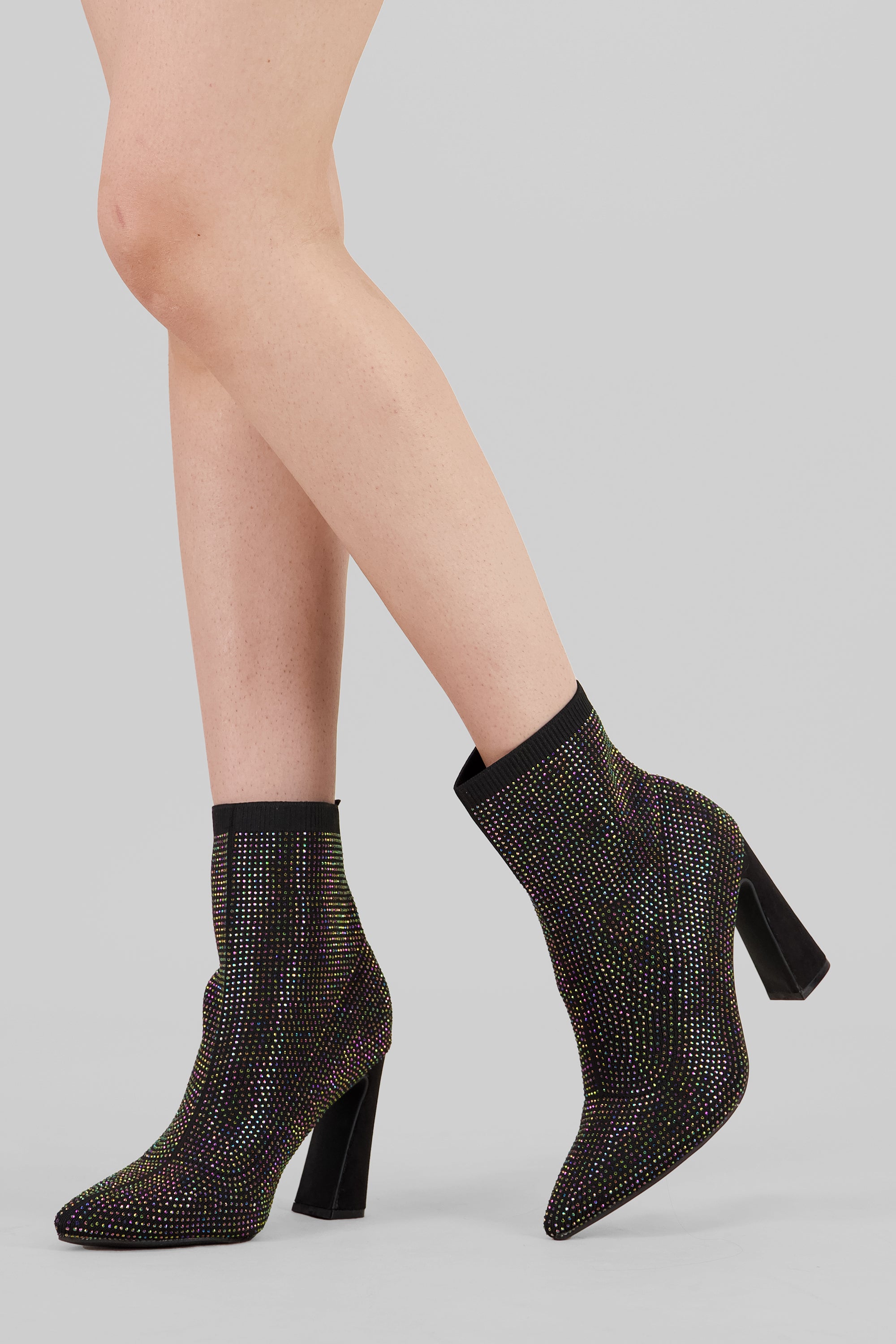 Tecnopiel Negro Botin Calcetin Tacon Bershka Botin Calcetin BOTIN