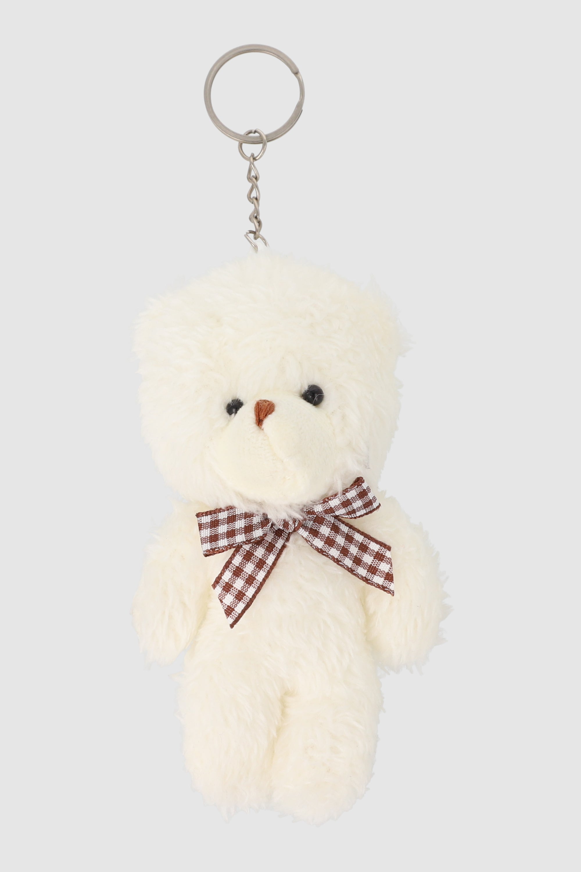 Llavero osito peluche BLANCO