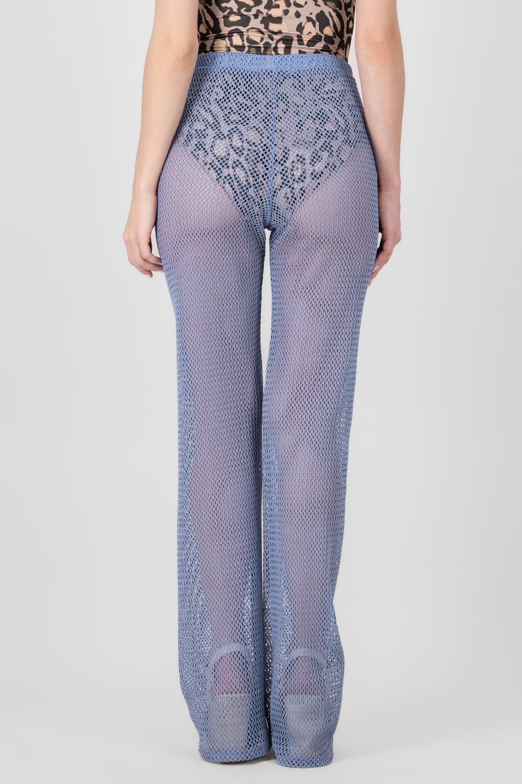 Pantalon recto crochet AZUL