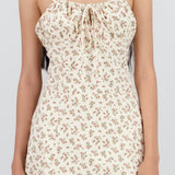Vestido midi estampado flores
