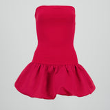 Vestido strapples globo