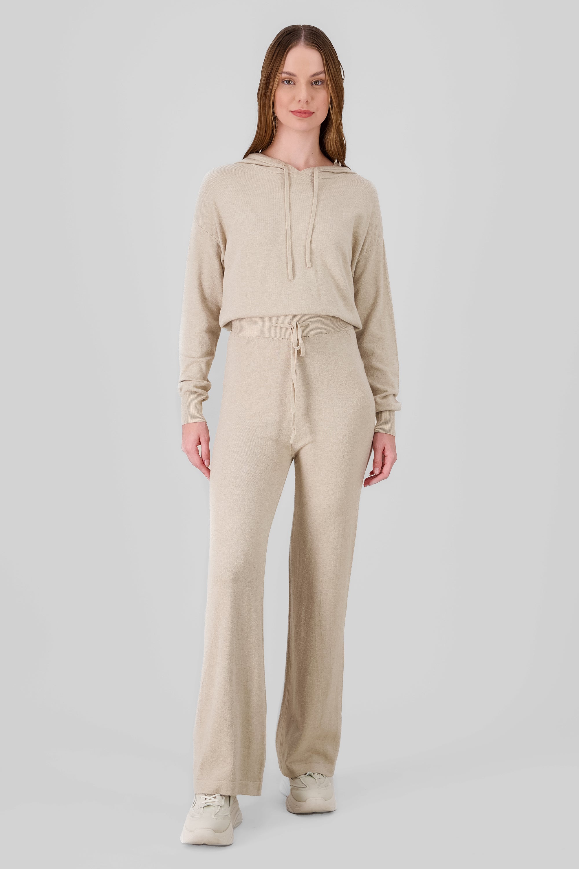 Pantalon tejido de punto BEIGE