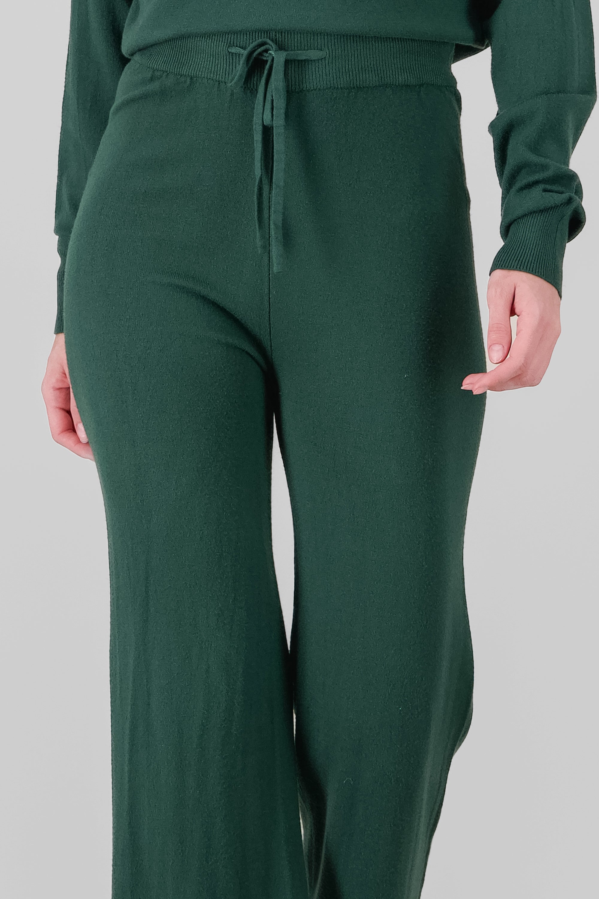 Pantalon tejido de punto VERDE