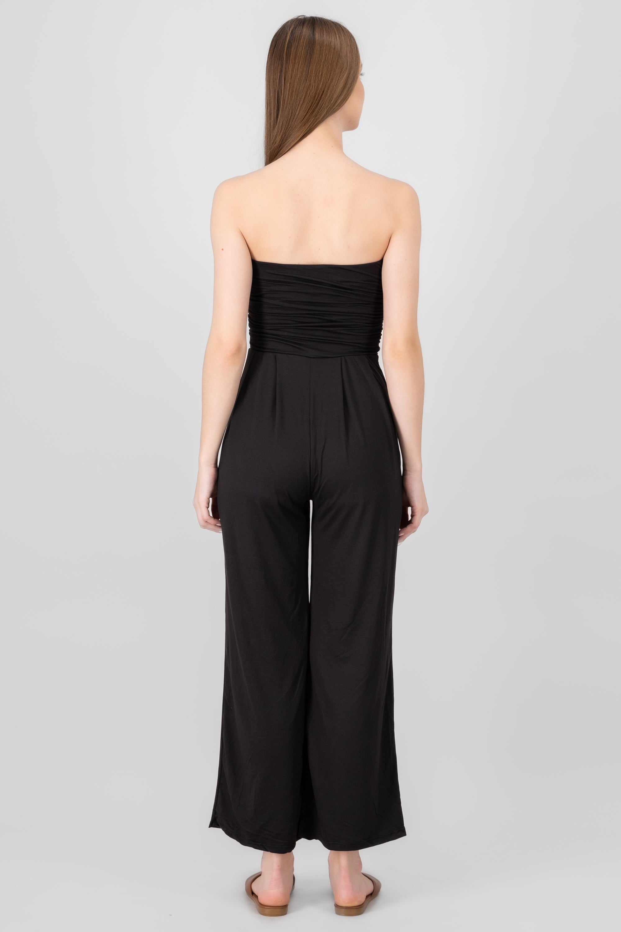 Jumpsuit strapless liso NEGRO