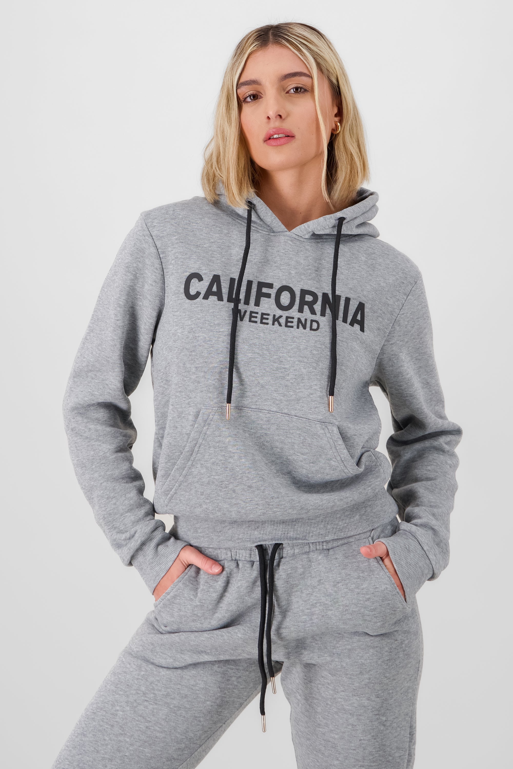 Sudadera gorro california GRIS