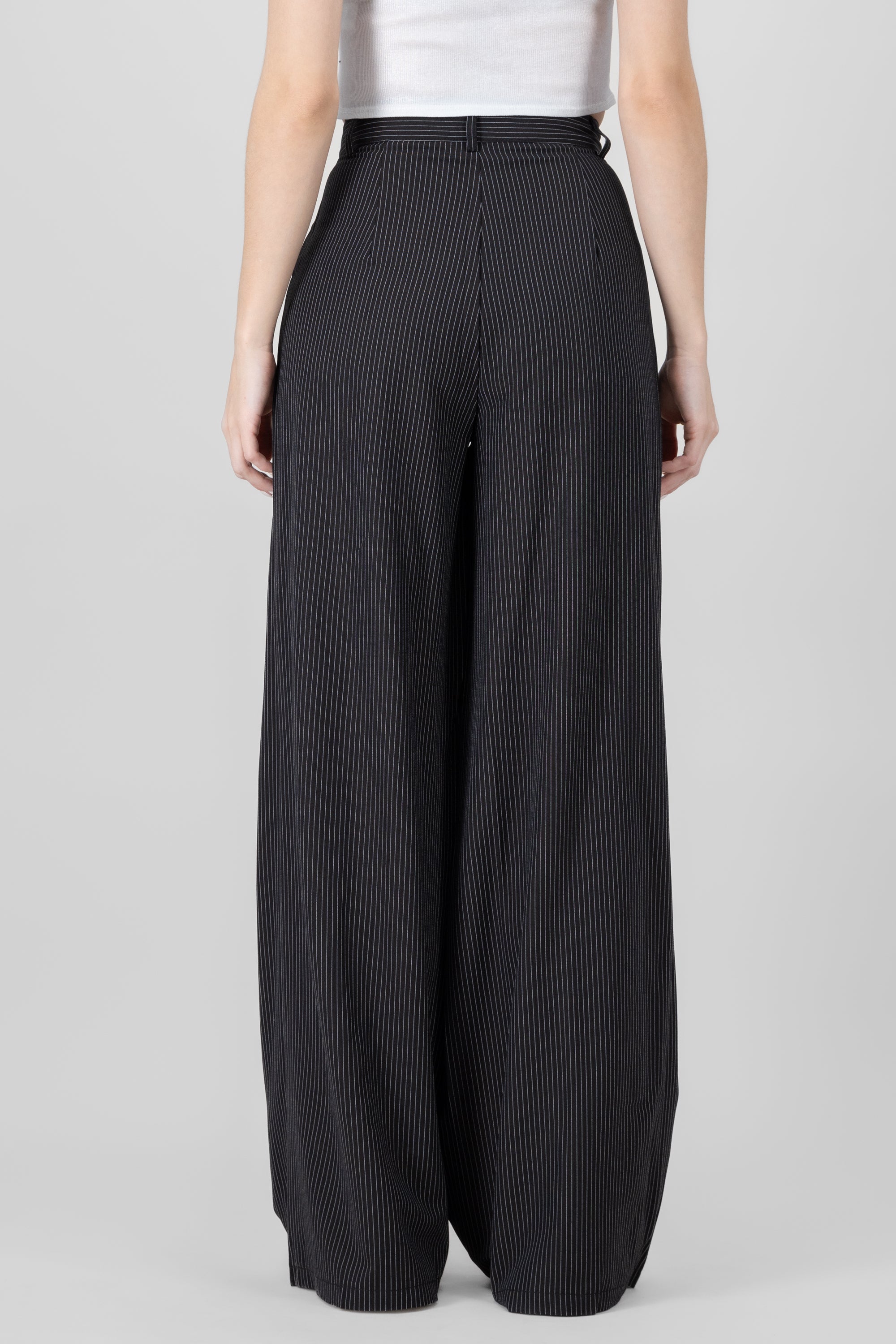 Pantalon sastre detalle rayas NEGRO COMBO
