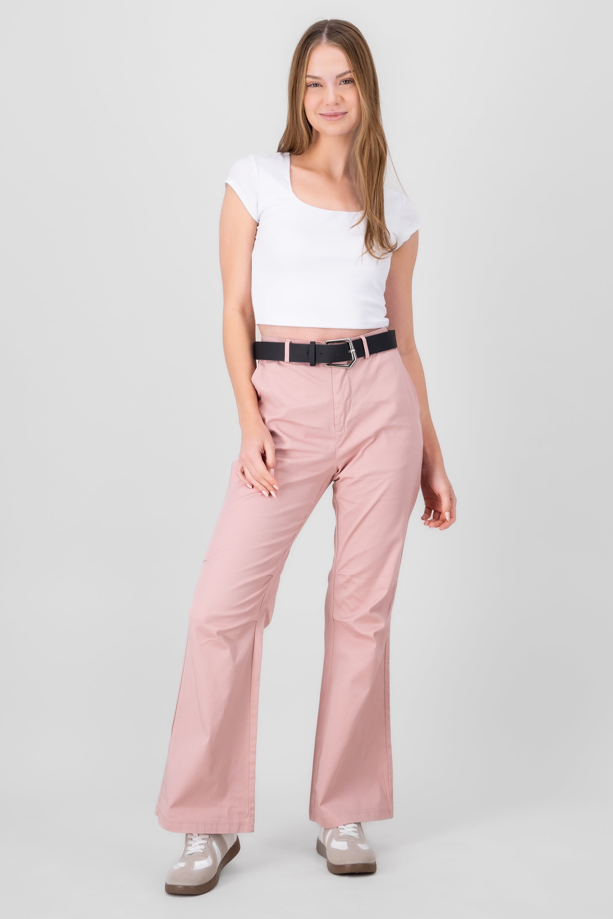 Pantalon detalle costuras ROSA