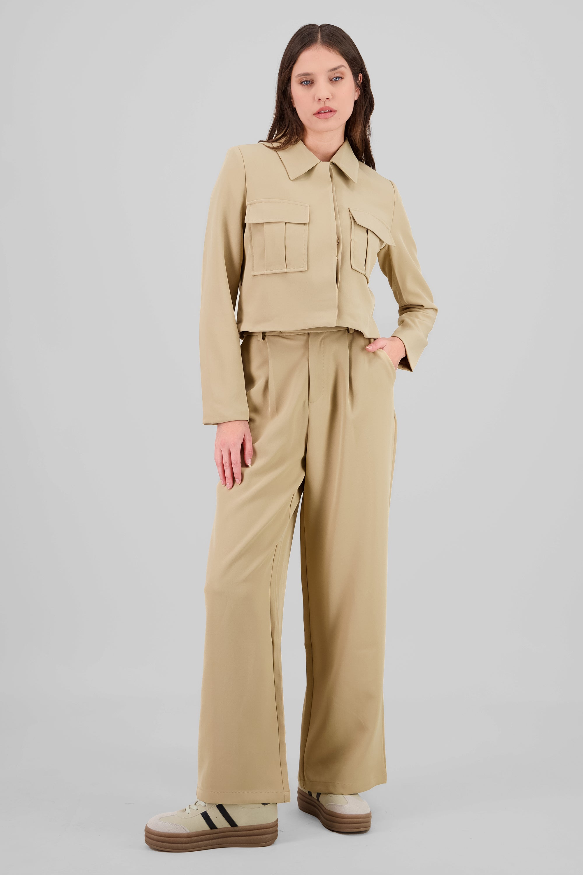 Pantalon de vestir fluido BEIGE