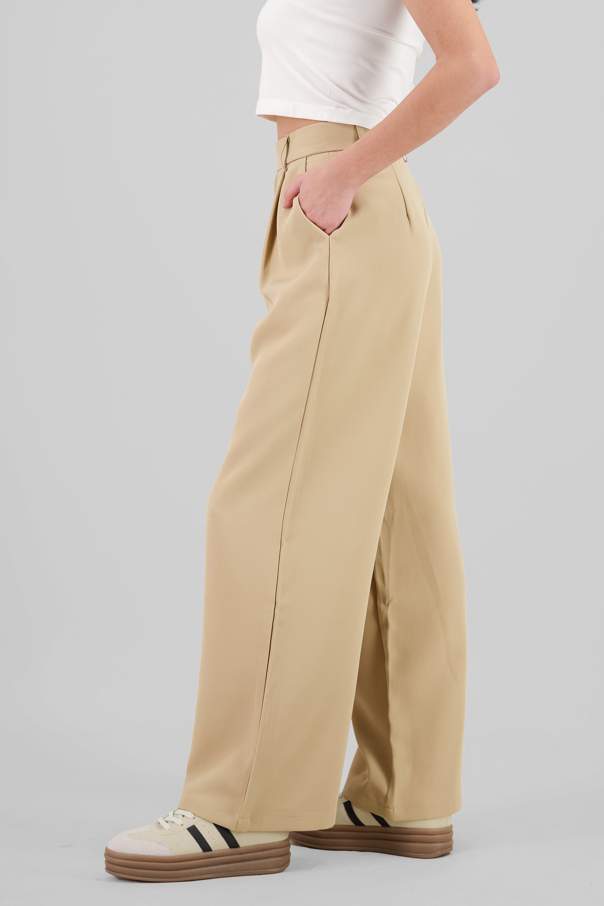 Pantalon de vestir fluido BEIGE