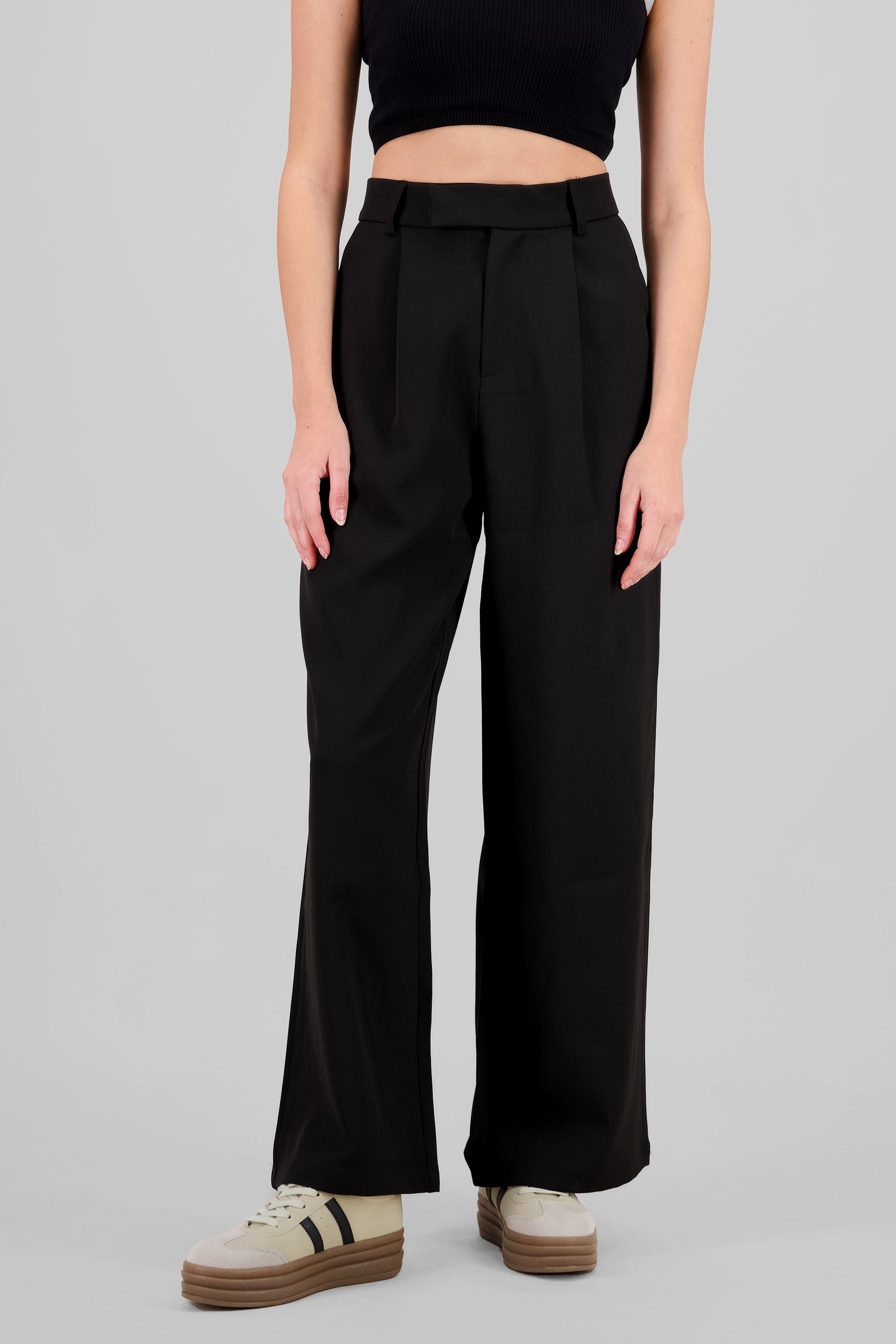 Pantalon de vestir fluido NEGRO