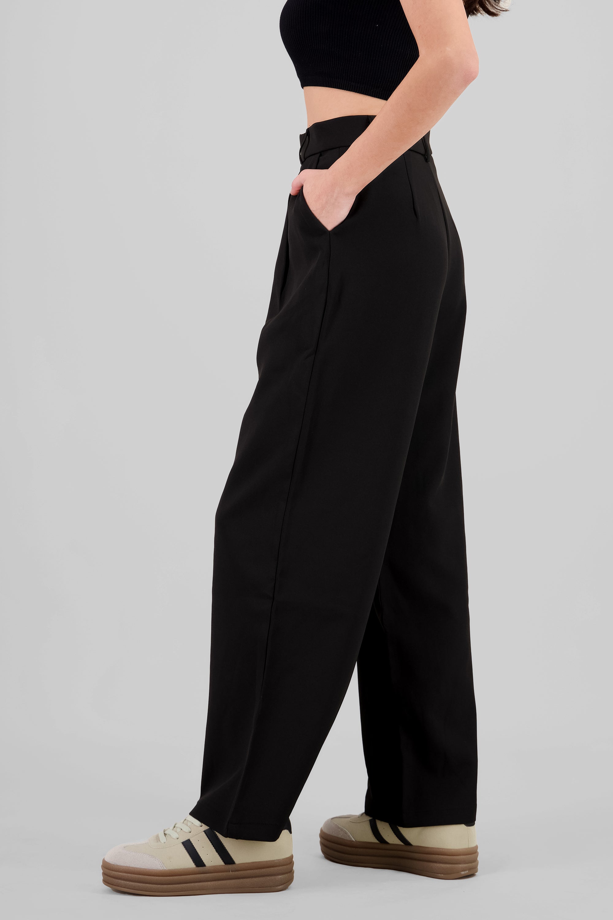 Pantalon de vestir fluido NEGRO