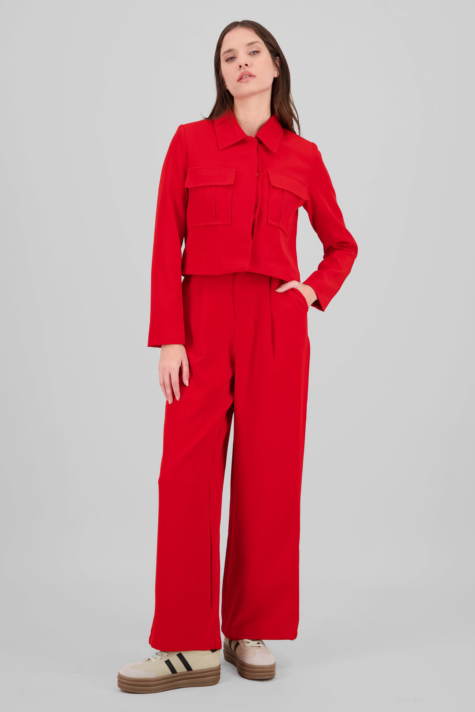 Pantalon de vestir fluido ROJO