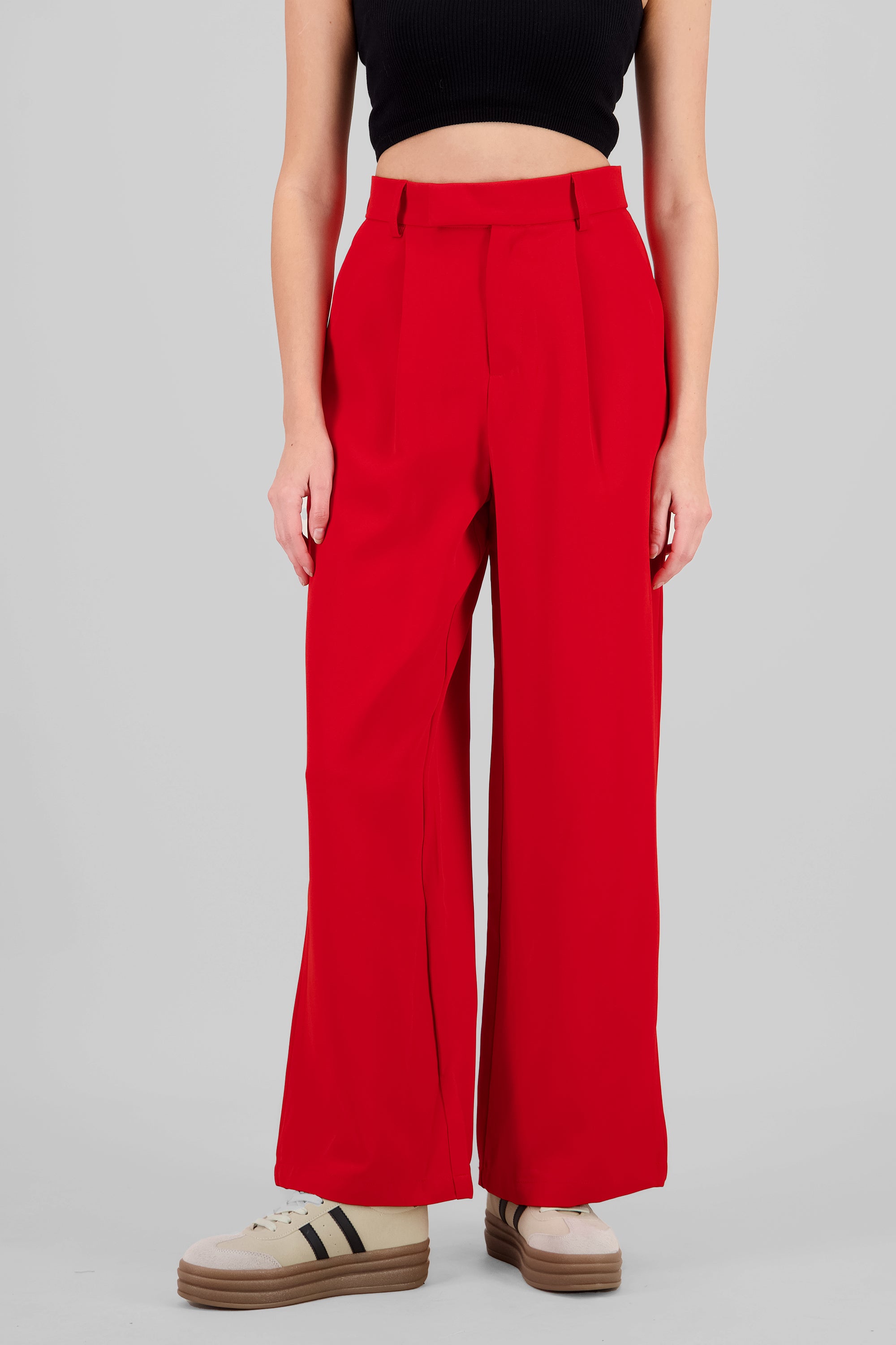 Pantalon de vestir fluido ROJO