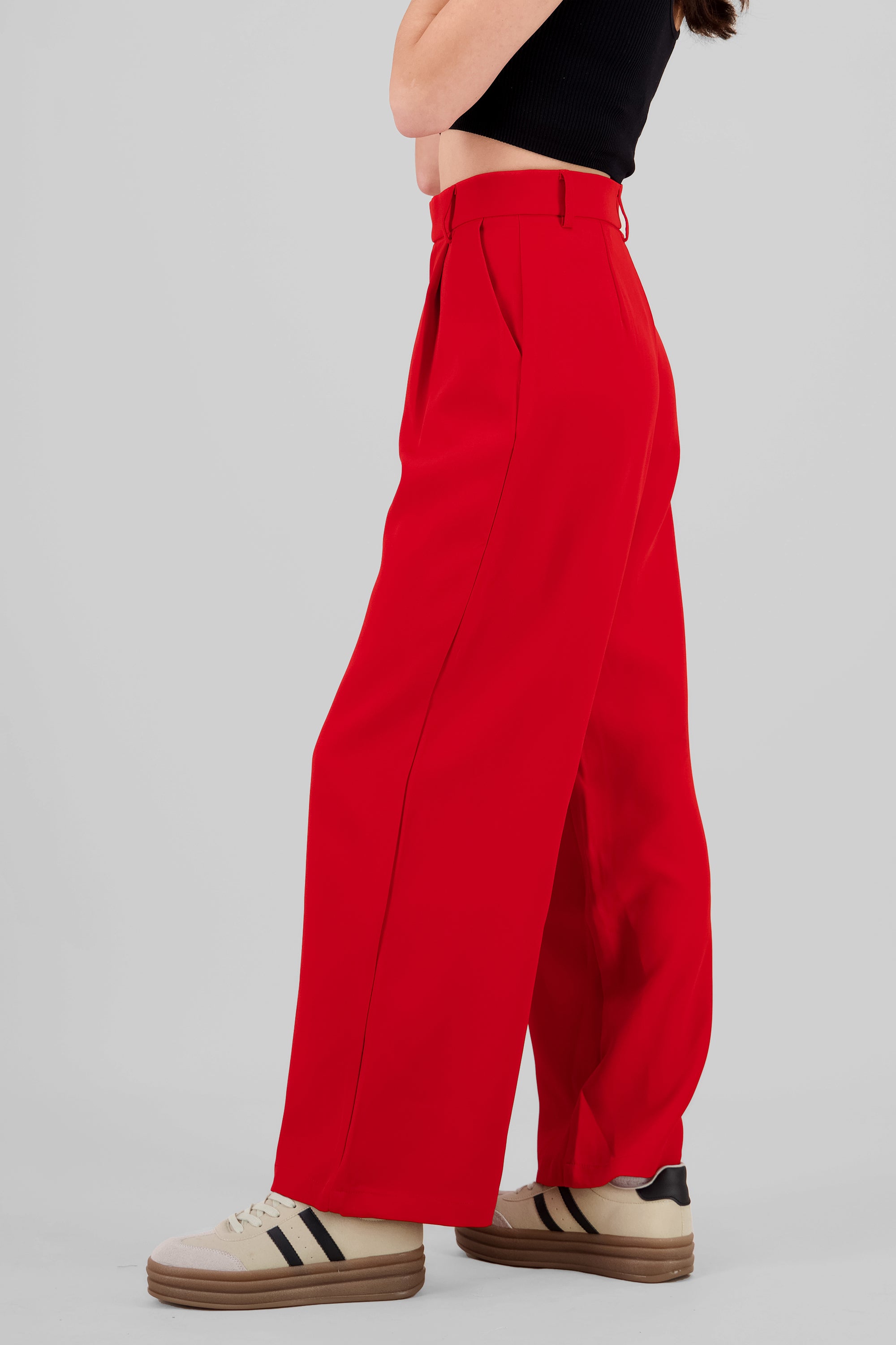 Pantalon de vestir fluido ROJO