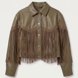 Chamarra Fringe Brillos