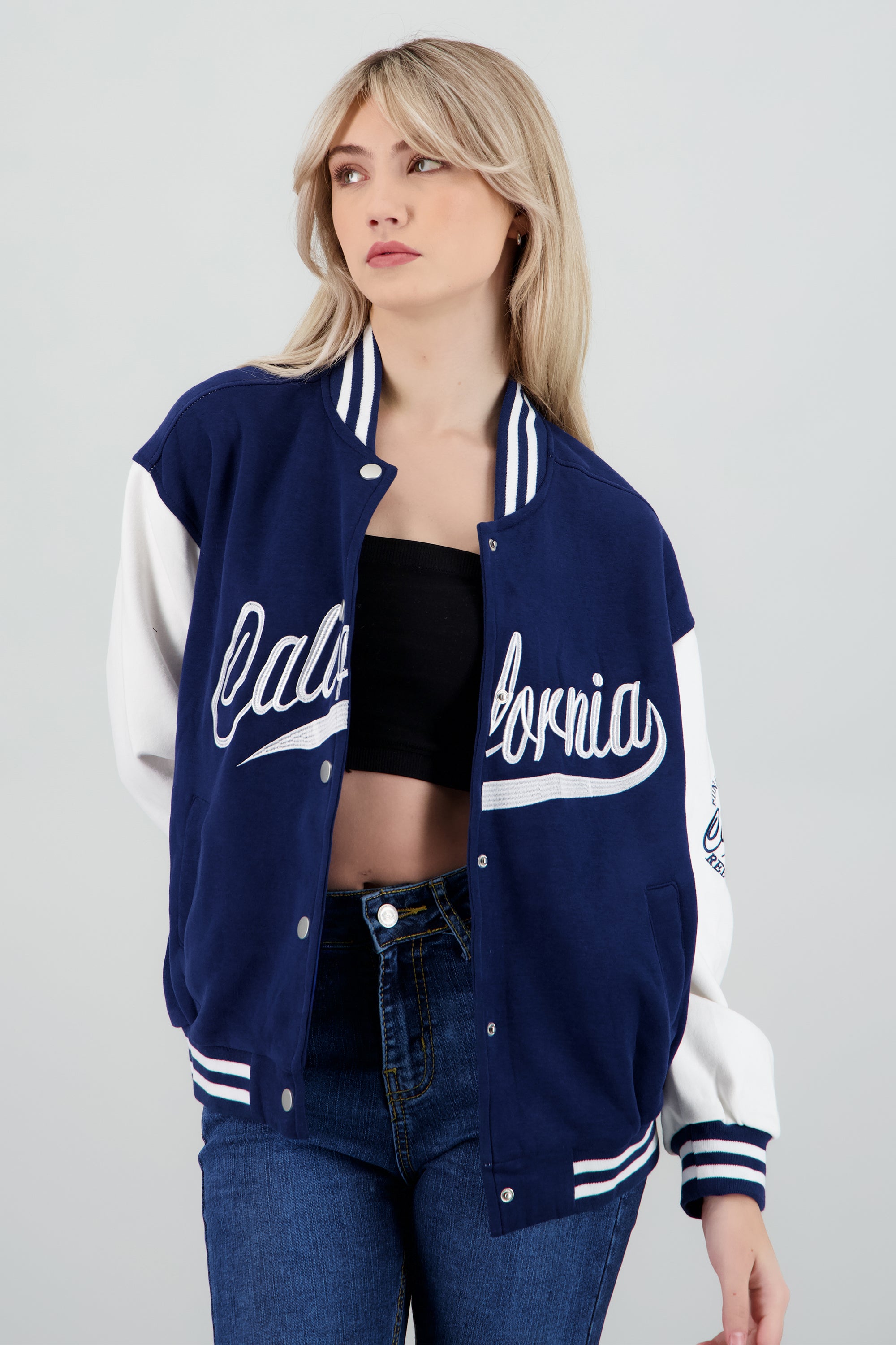 CHAMARRA BOMBER CALIFORNIA MARINO COMBO