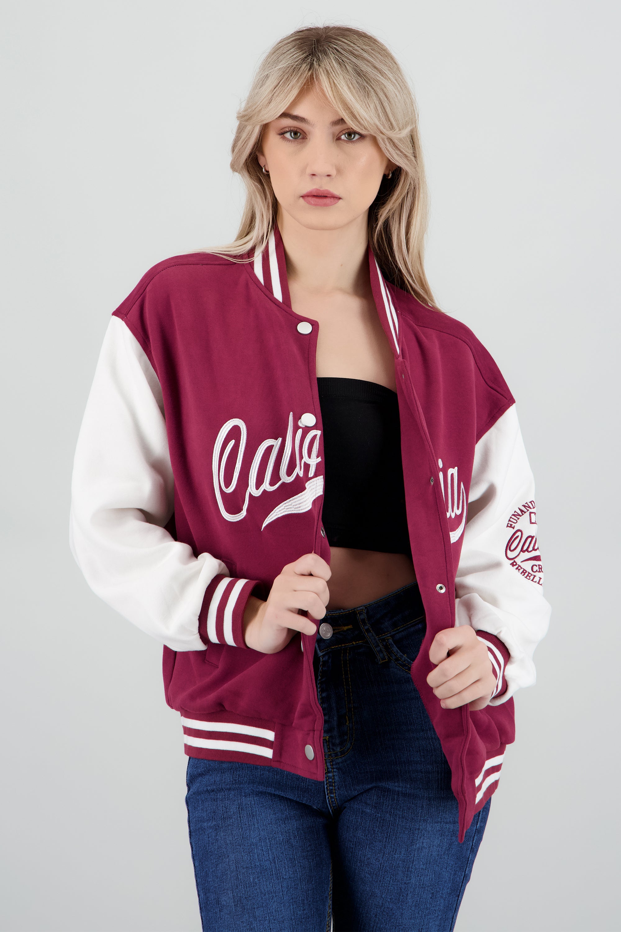 CHAMARRA BOMBER CALIFORNIA CIRUELA