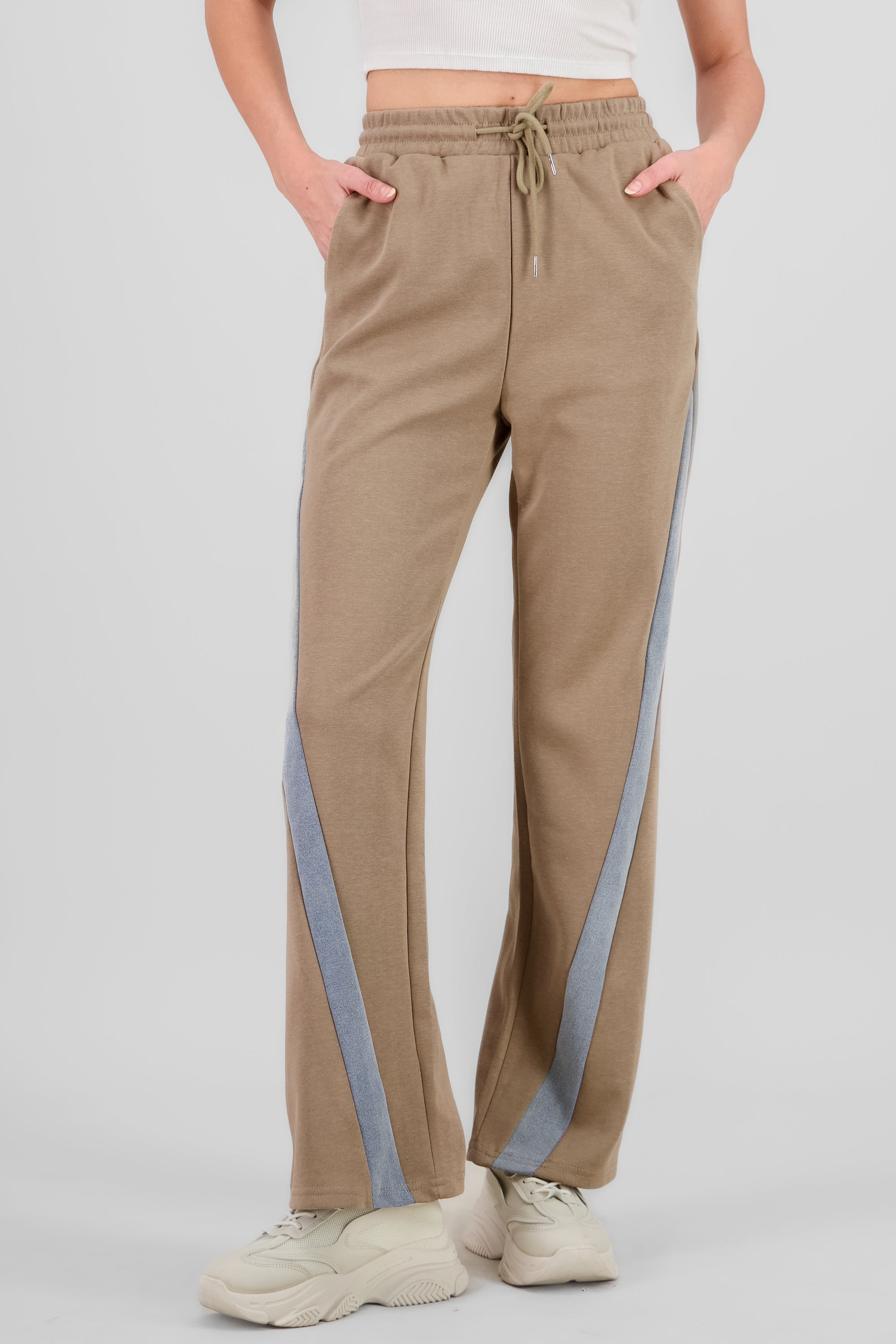 Pantalon recto liso BEIGE