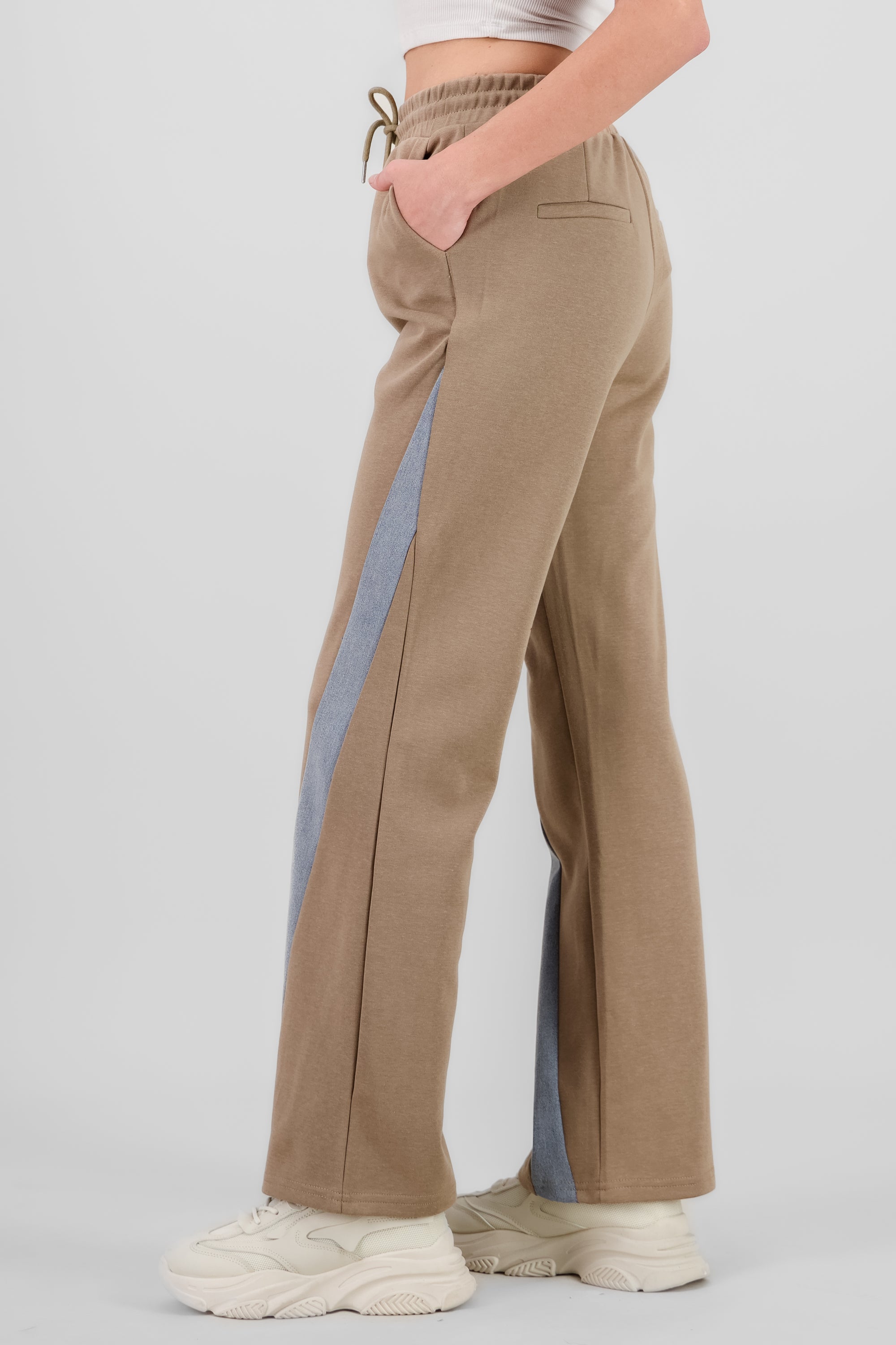 Pantalon recto liso BEIGE