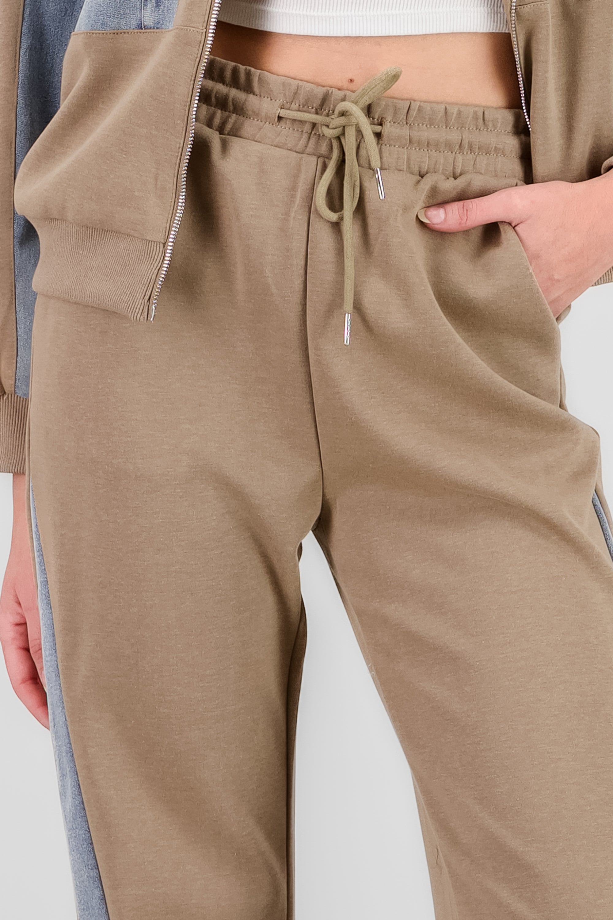 Pantalon recto liso BEIGE