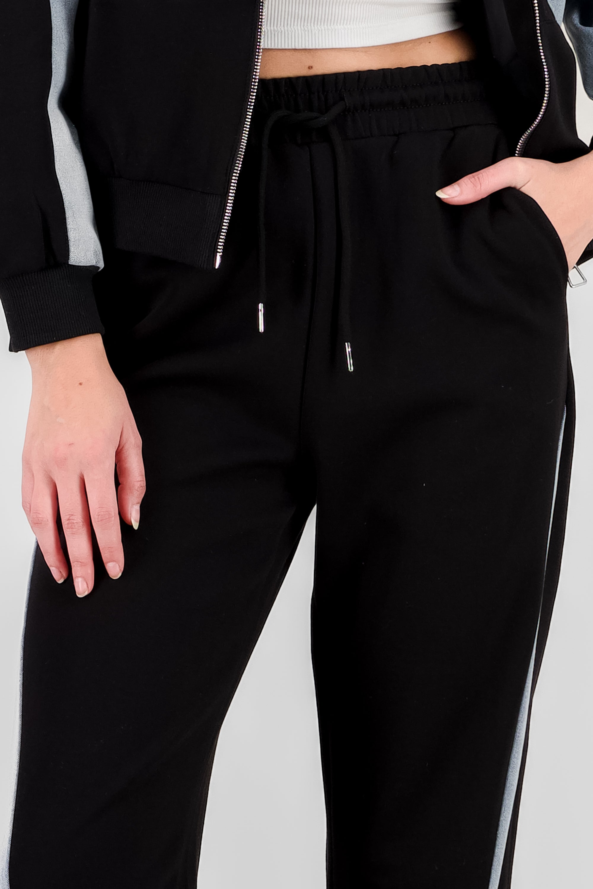 Pantalon recto liso NEGRO