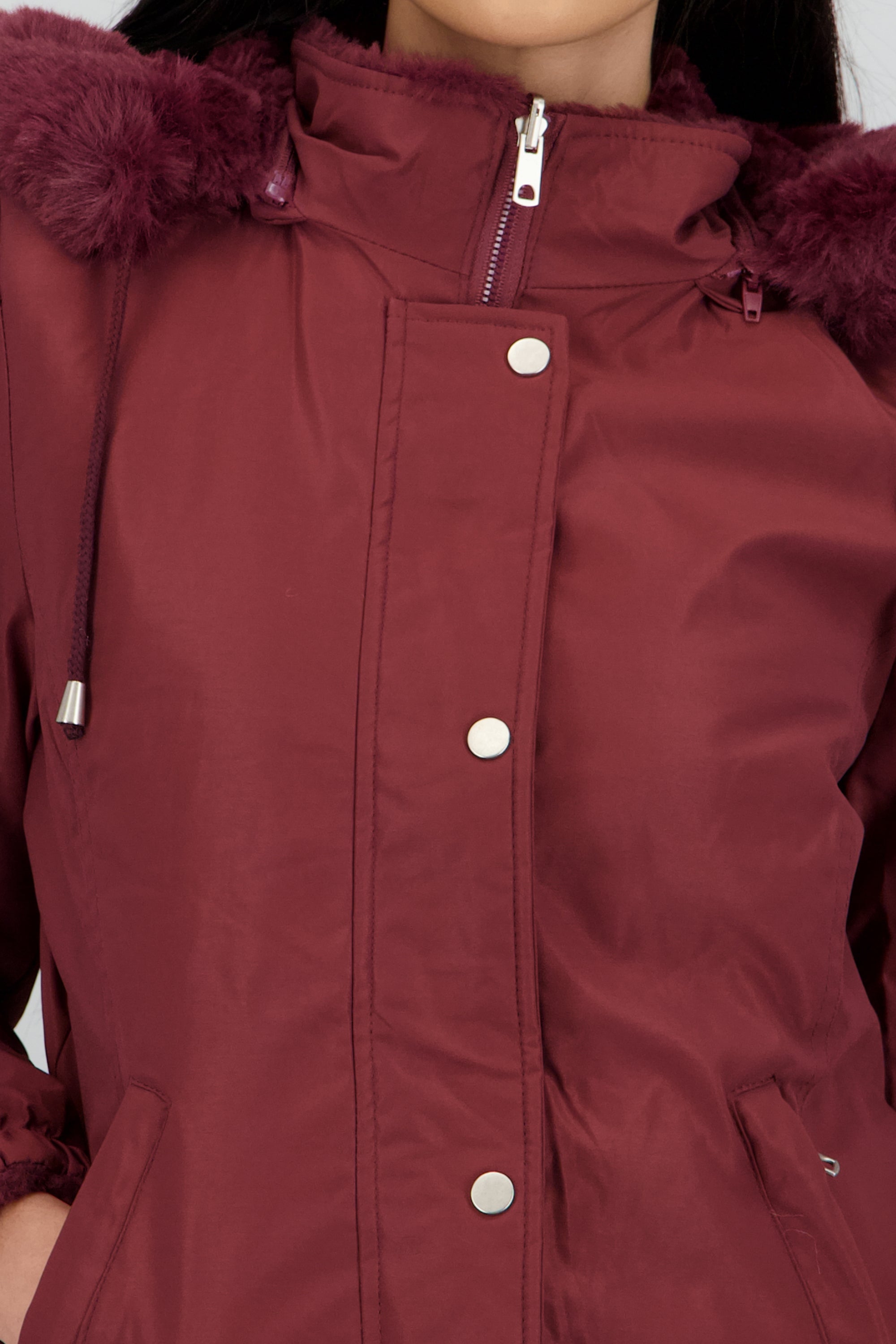 Chamarra Corta Peluche CIRUELA