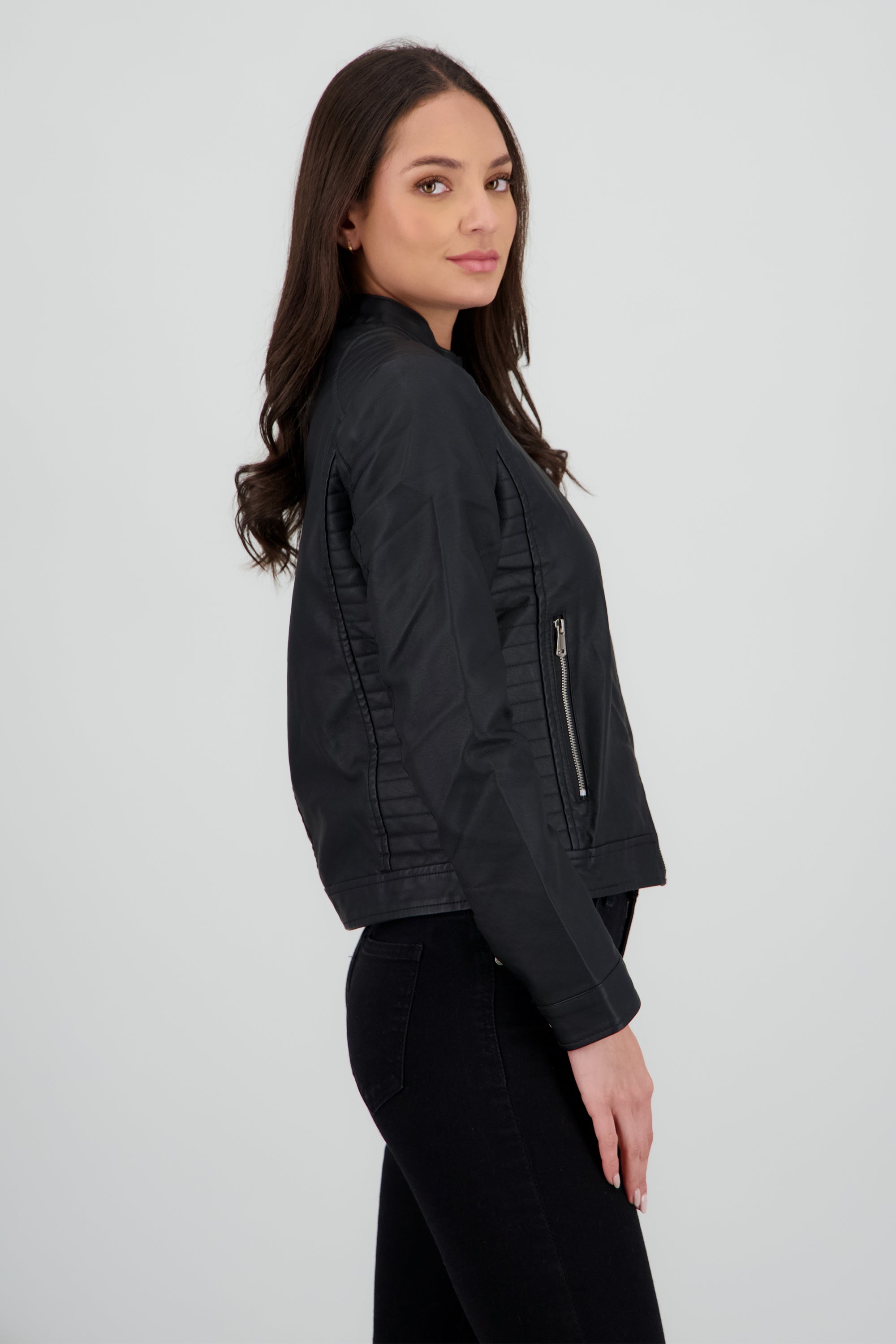 Biker Pu Cierre NEGRO