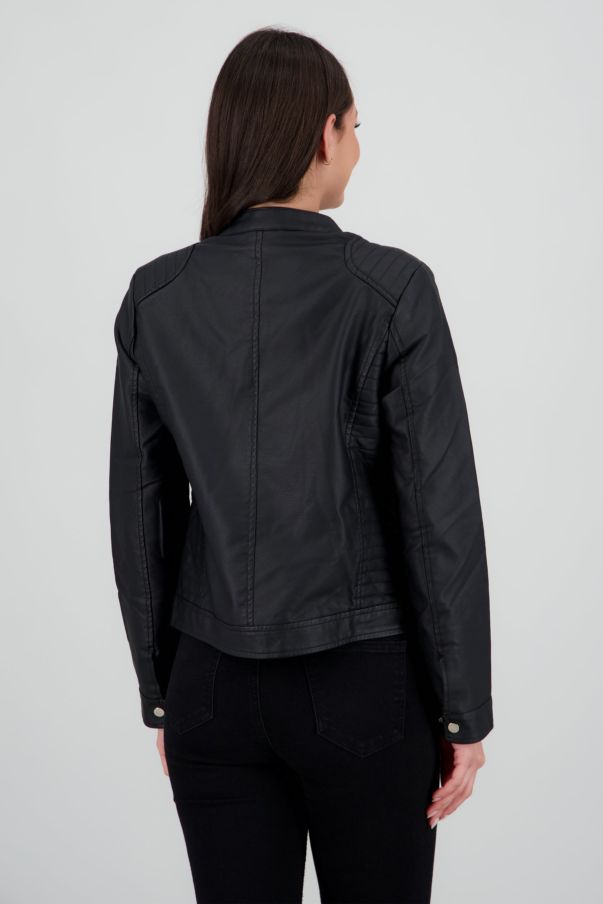 Biker Pu Cierre NEGRO