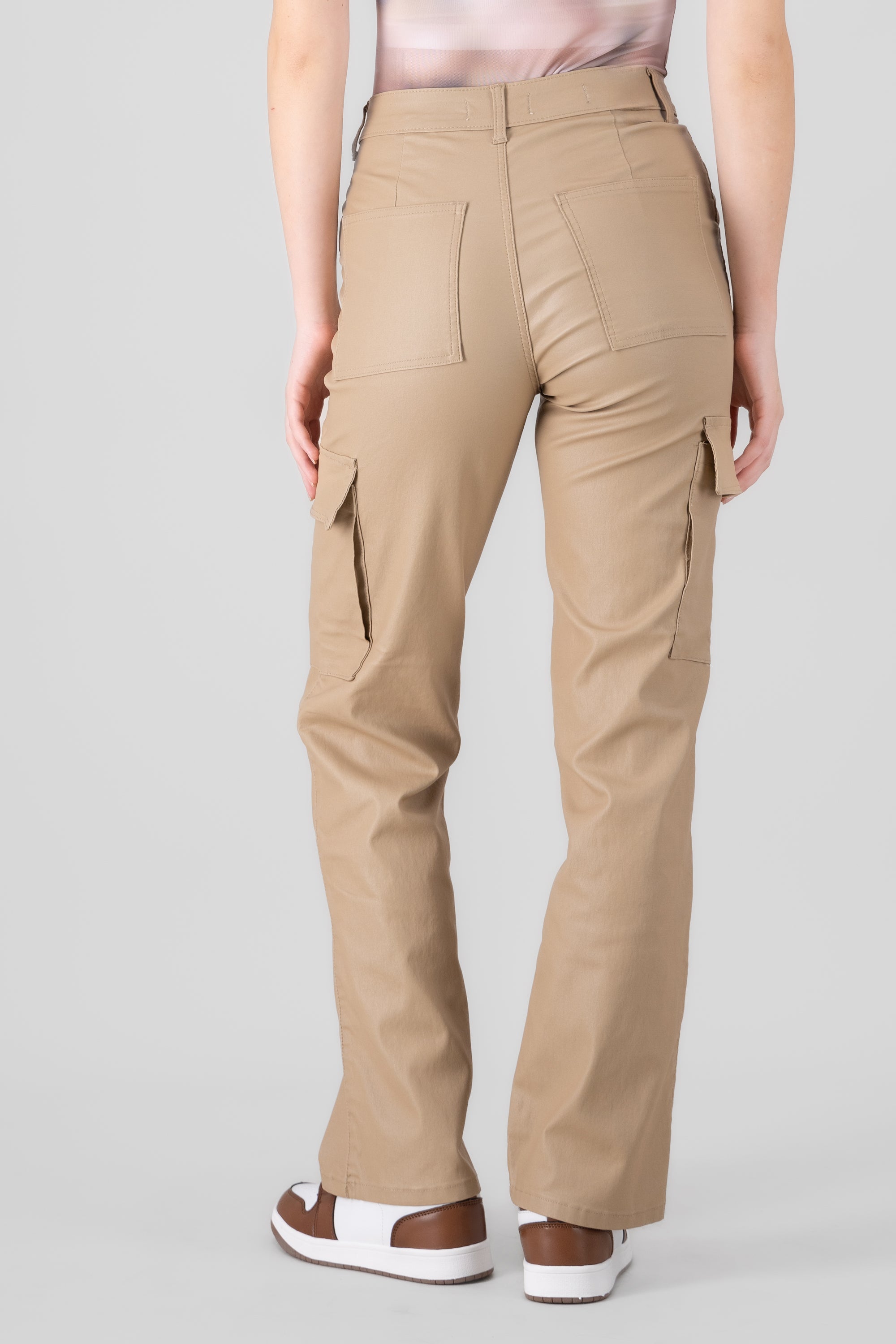 Pantalon cargo pu BEIGE