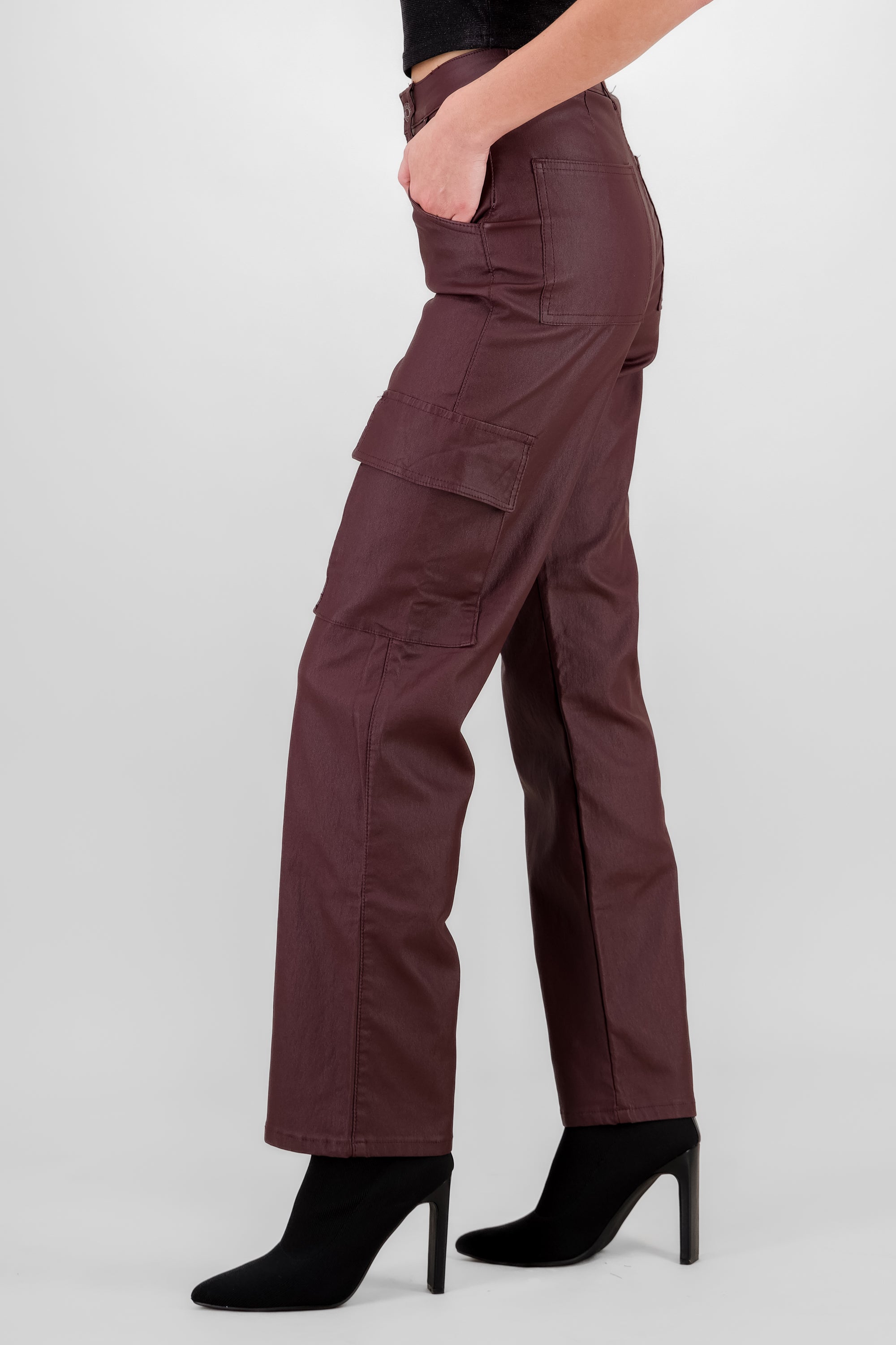 Pantalon cargo pu CAFE