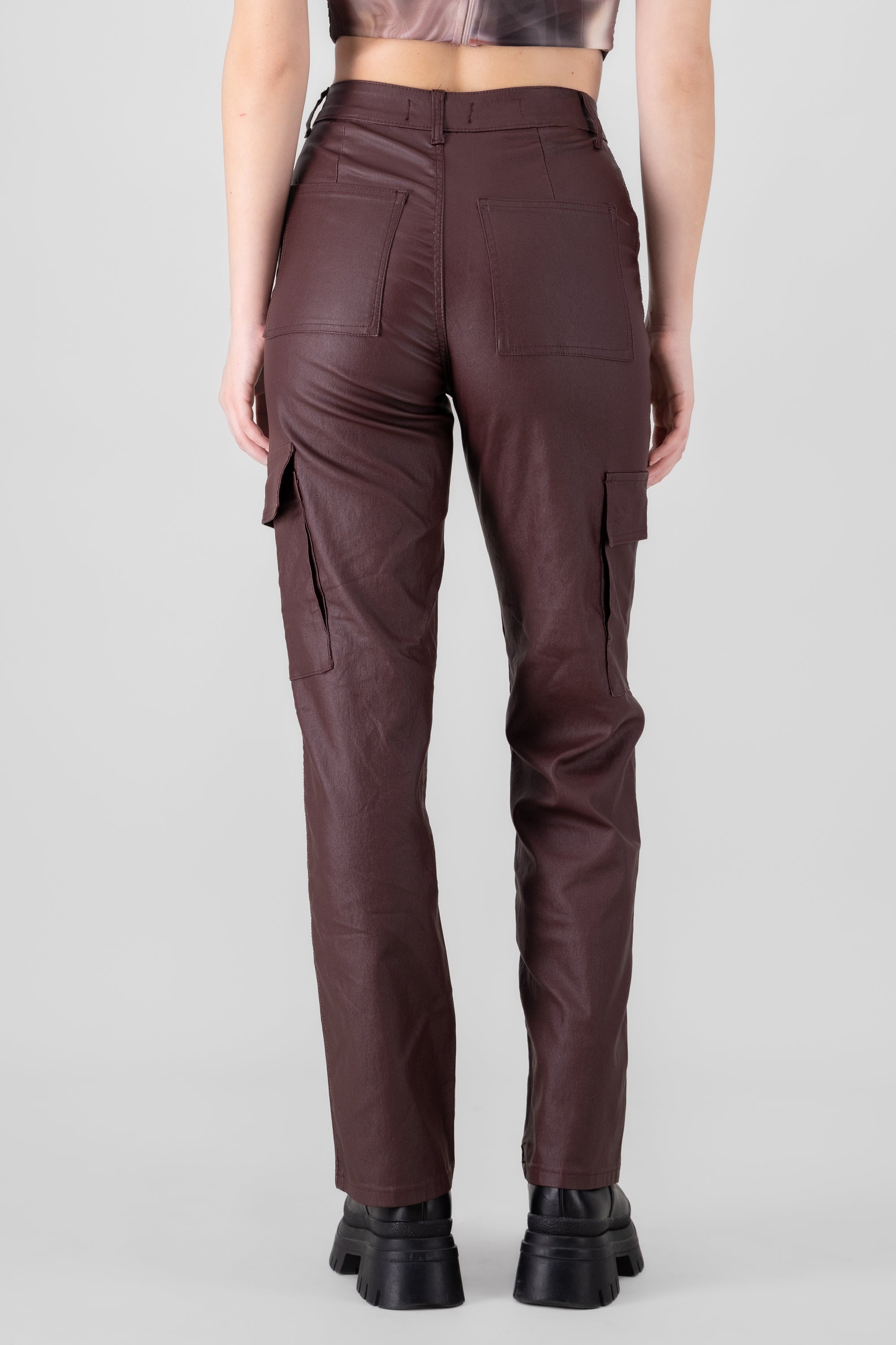 Pantalon cargo pu CAFE