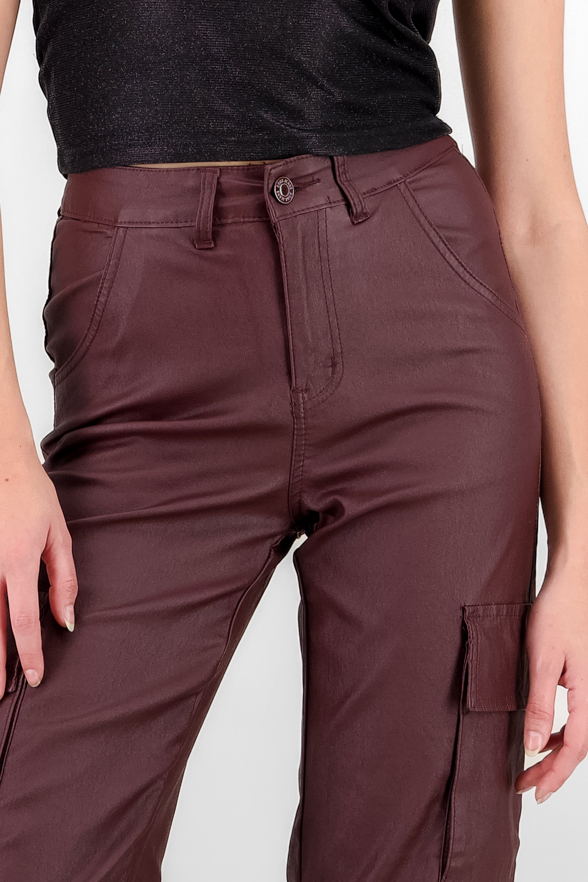 Pantalon cargo pu CAFE