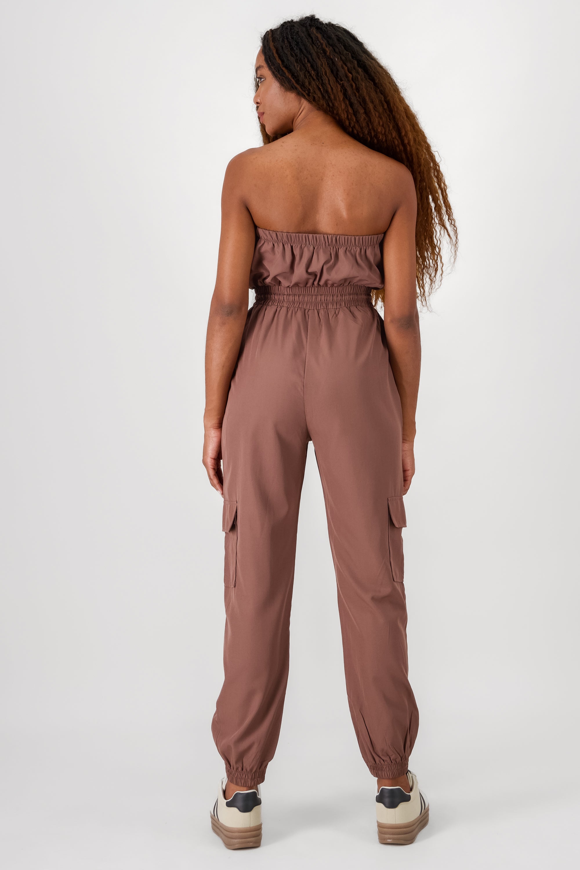 Jumpsuit strapless jogger CAFE