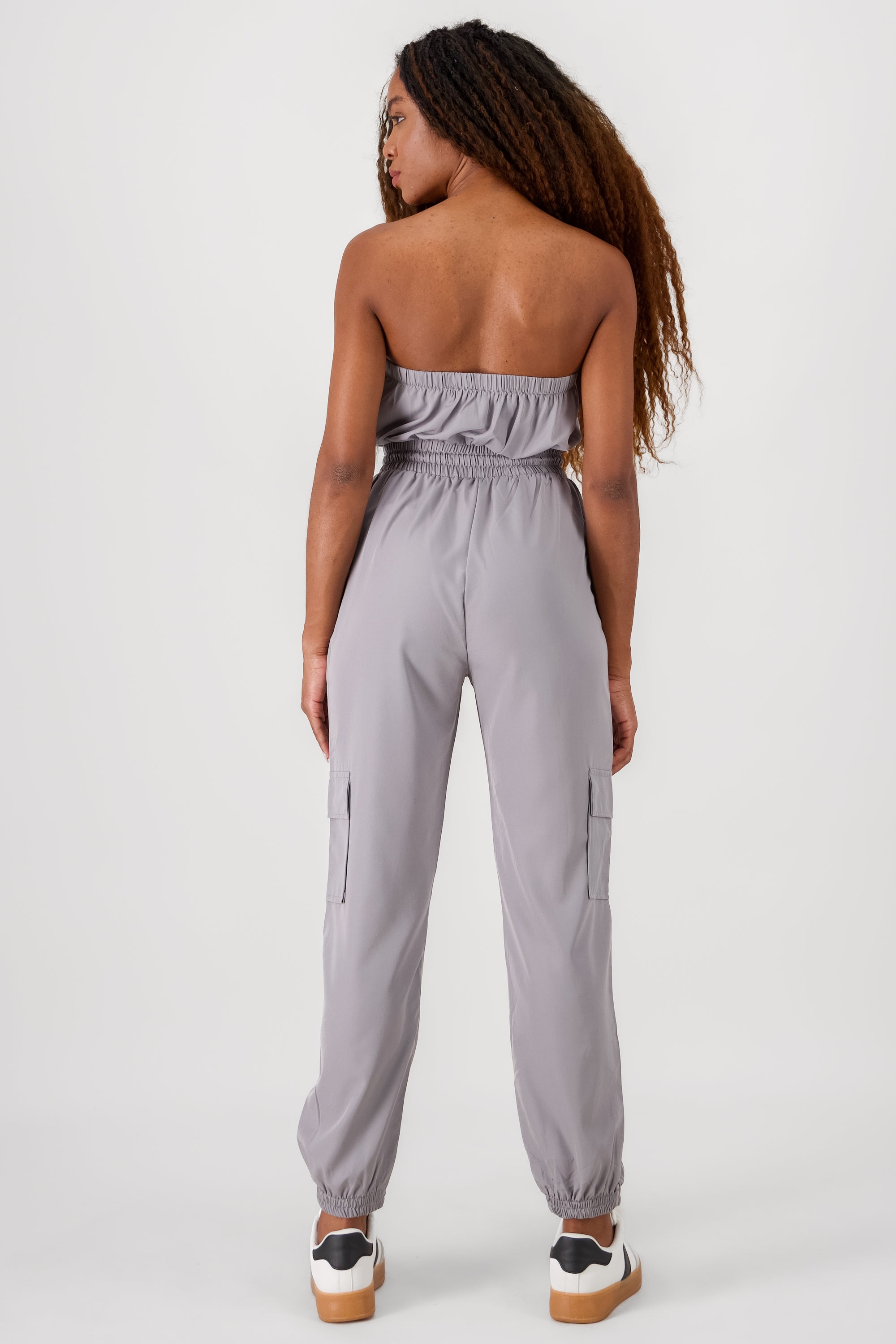 Jumpsuit strapless jogger GRIS