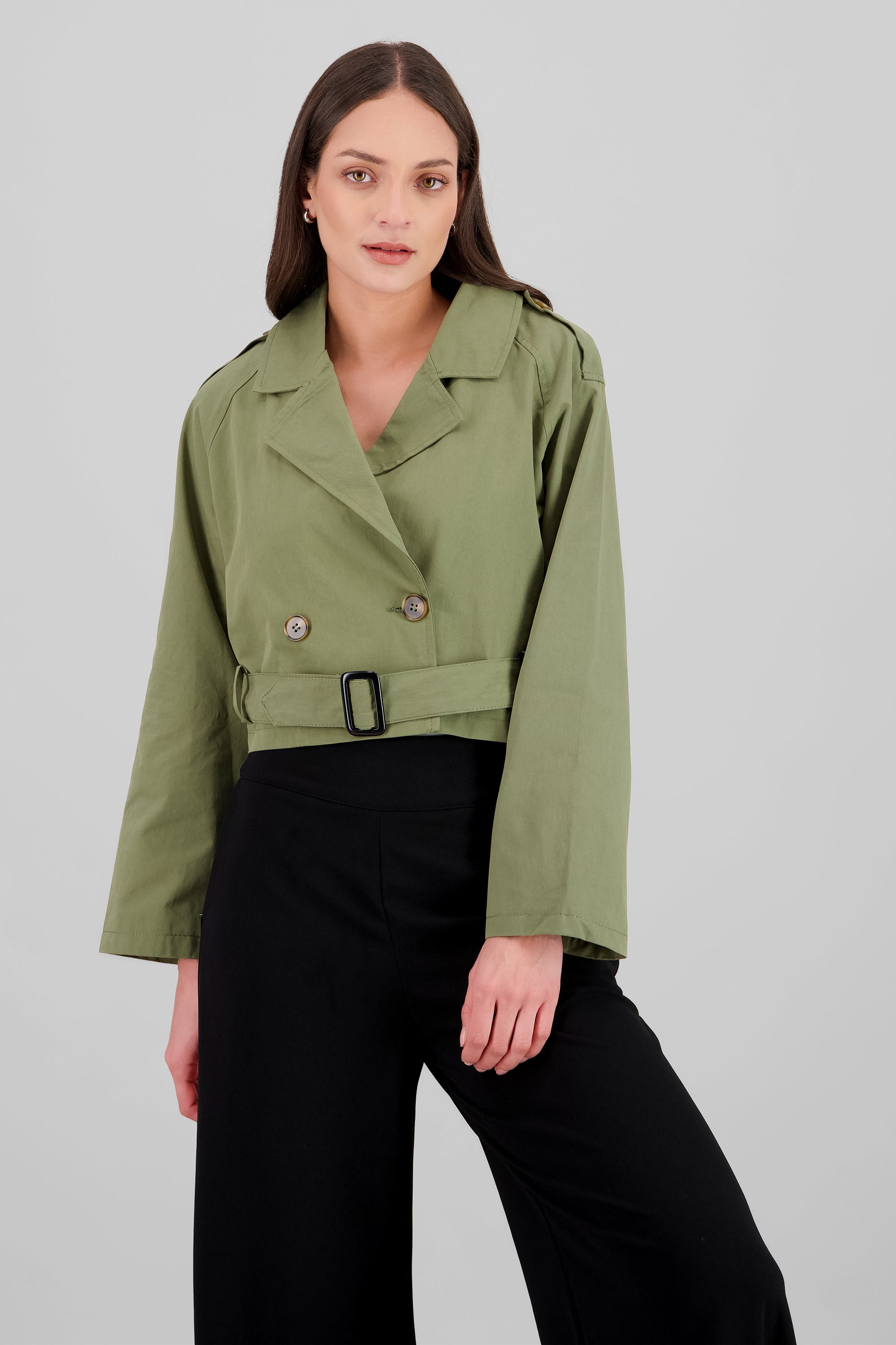 Gabardina crop lisa SAGE