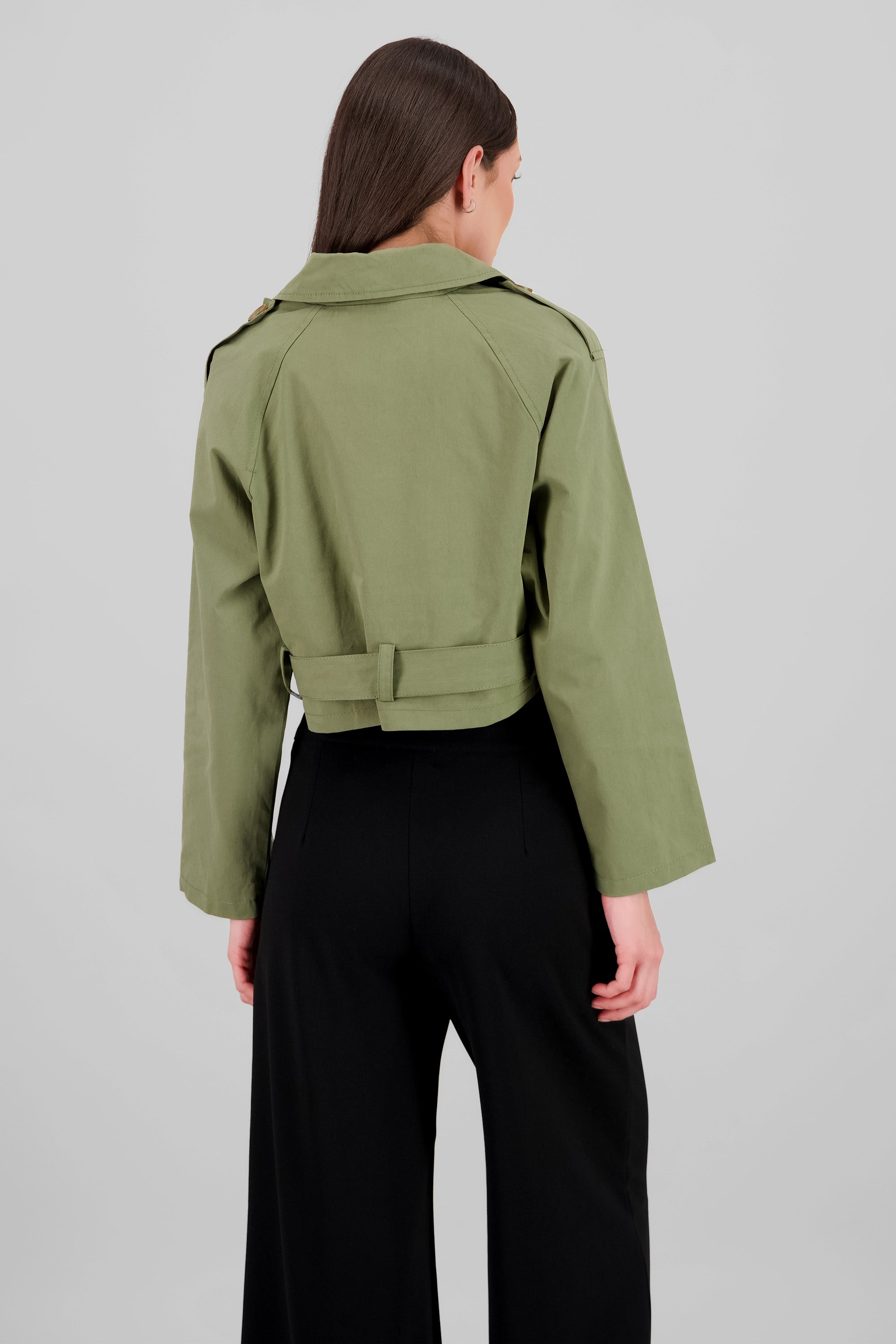 Gabardina crop lisa SAGE