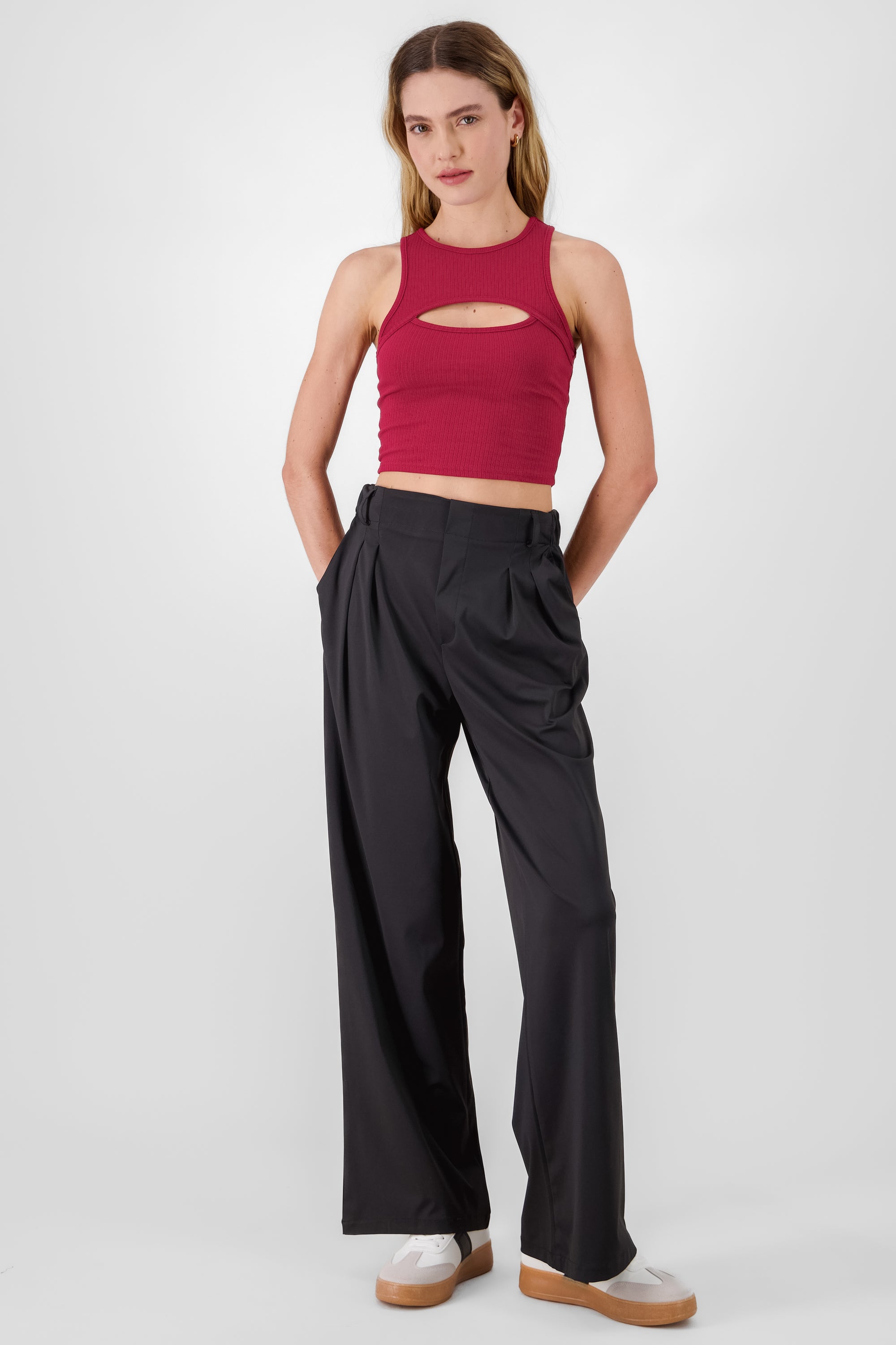 Pantalon vestir fluido NEGRO