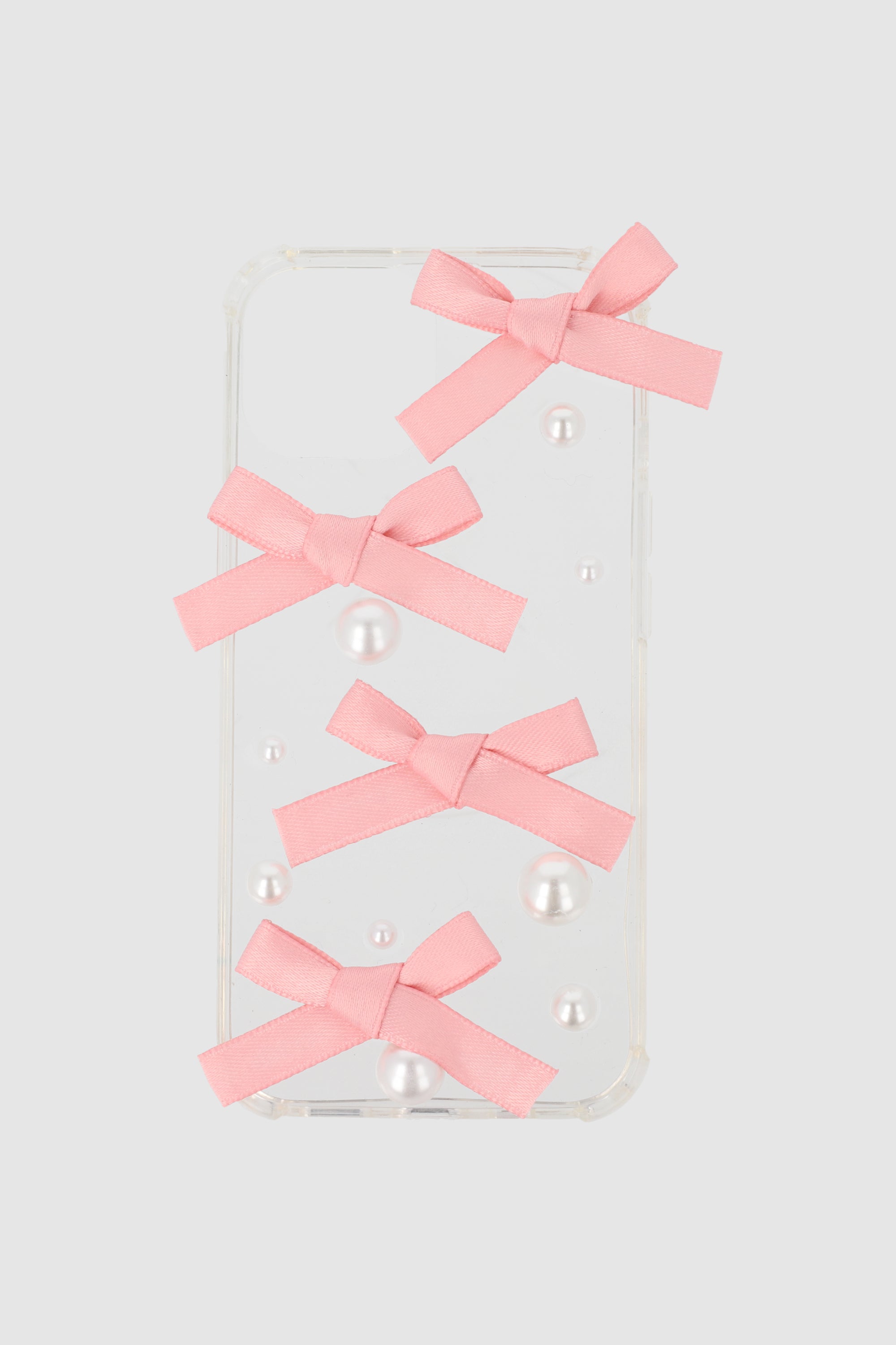 Funda para cel iph 15 moños ROSA