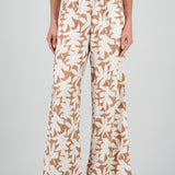 Pantalon amplio estampado tropical