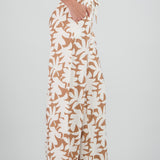 Pantalon amplio estampado tropical
