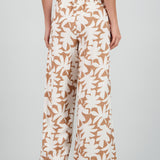 Pantalon amplio estampado tropical