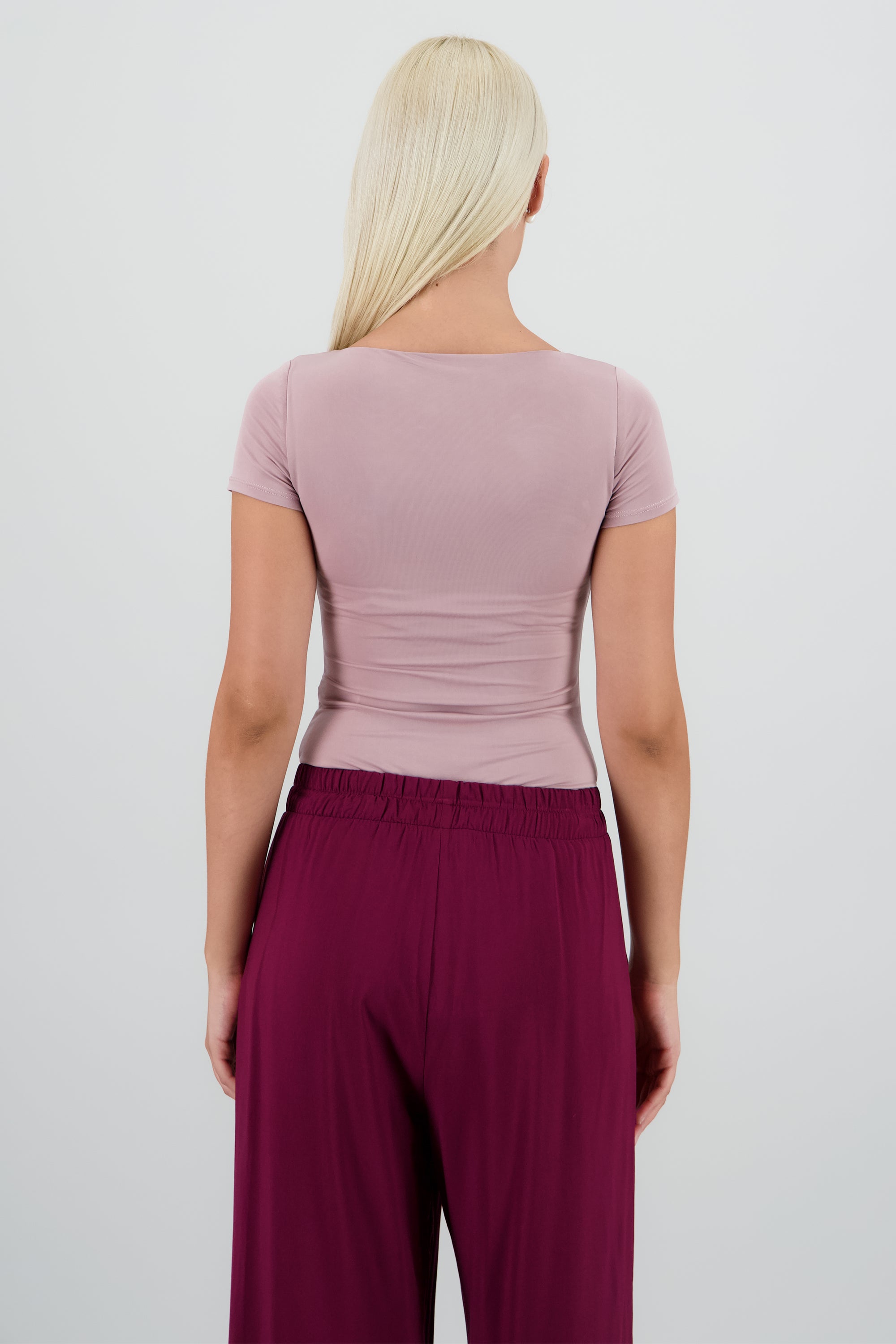 Body manga corta escote cuadrado MALVA