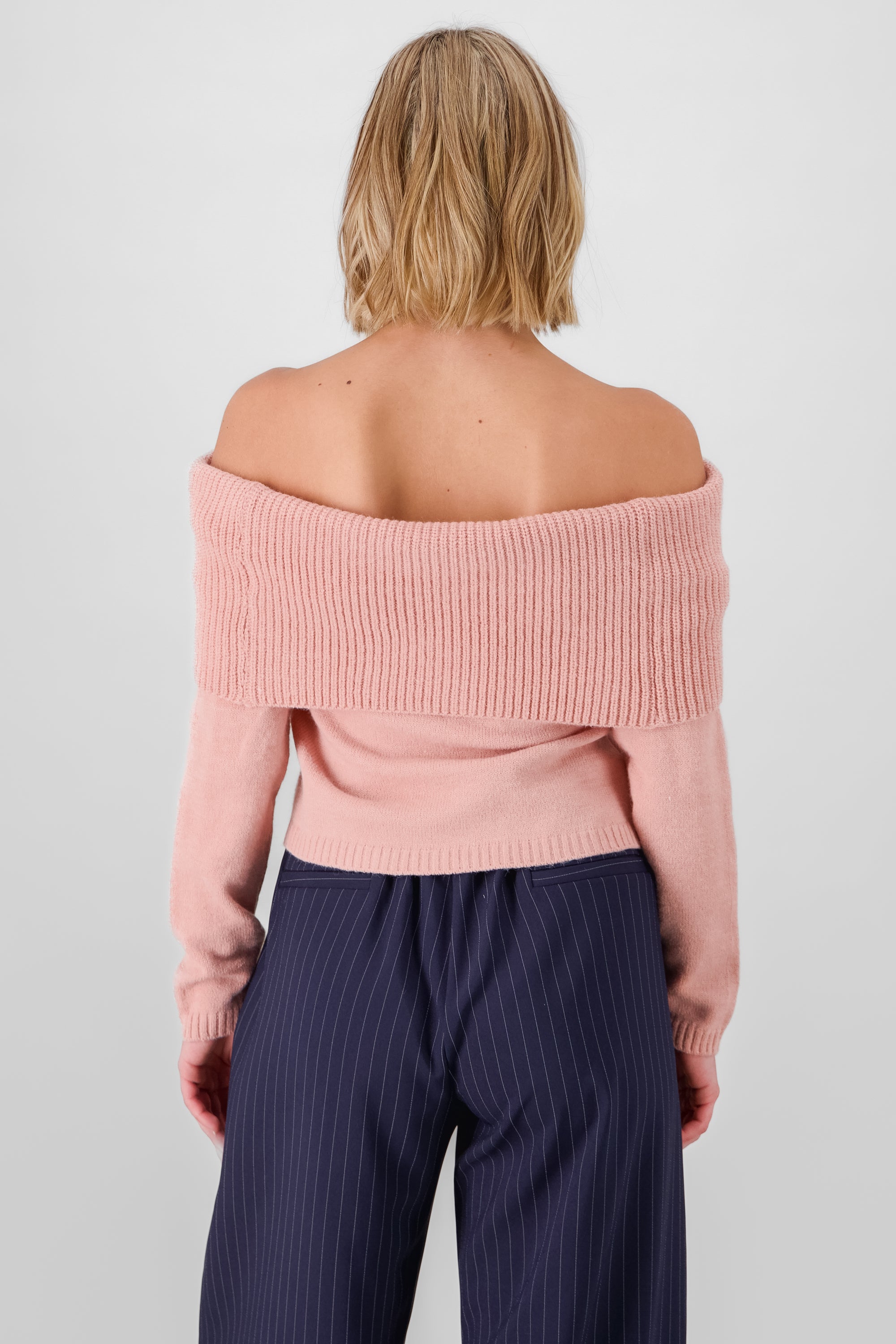 Sueter off shoulder tejido liso MALVA