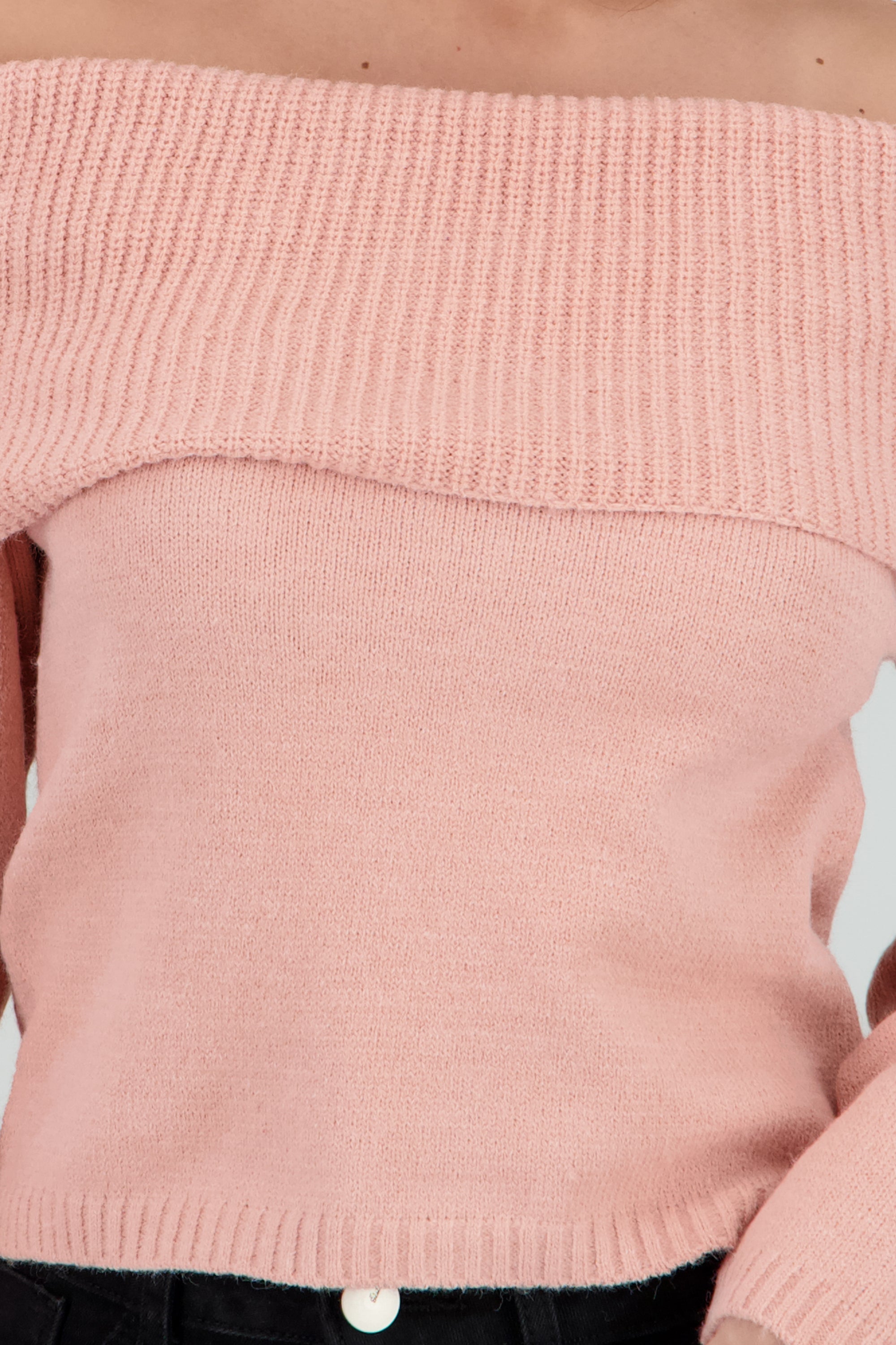 Sueter off shoulder tejido liso MALVA